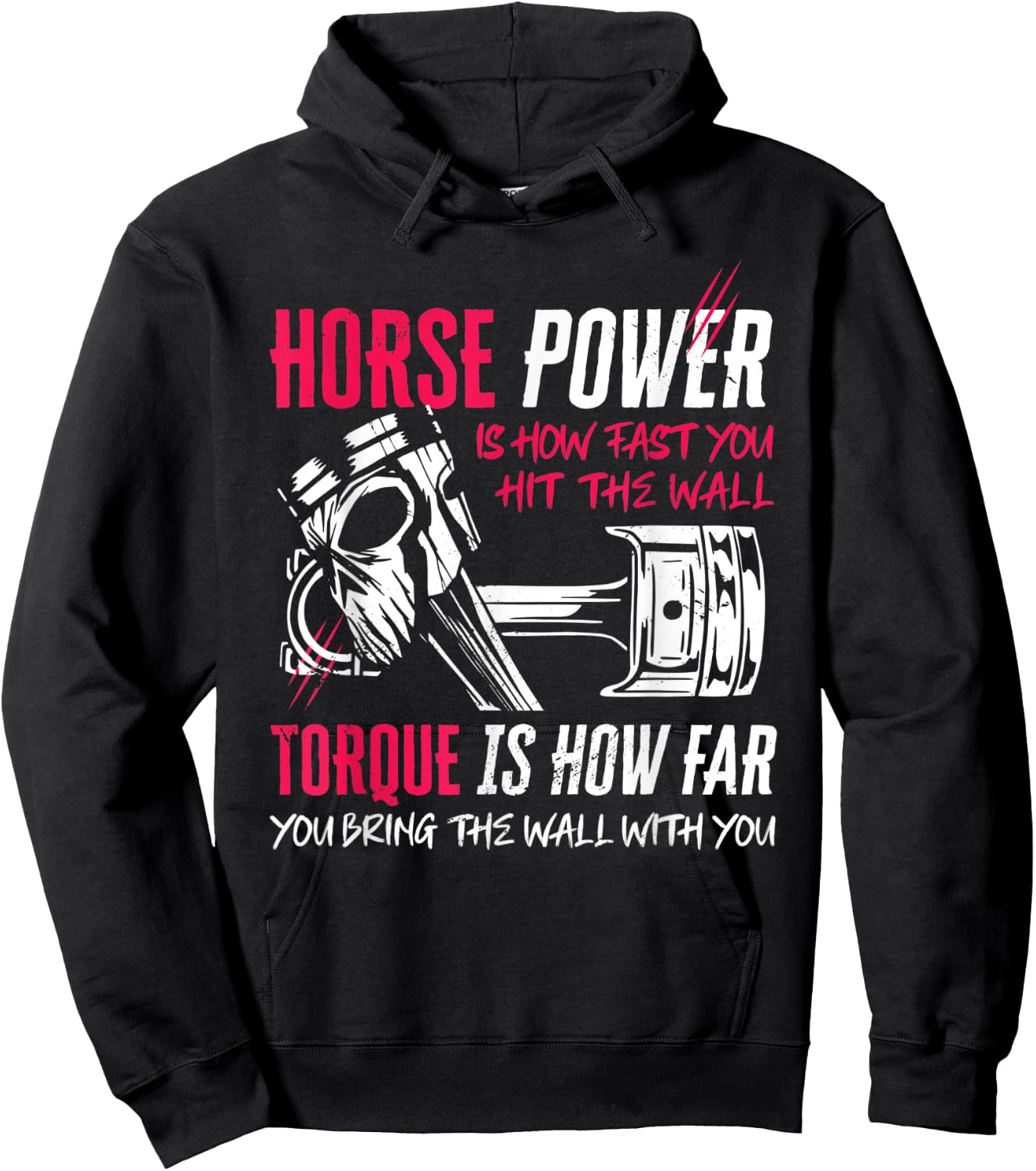 Funny Horsepower And Torque Power Mechanic Diesel Hoodie - Hoodie | Black