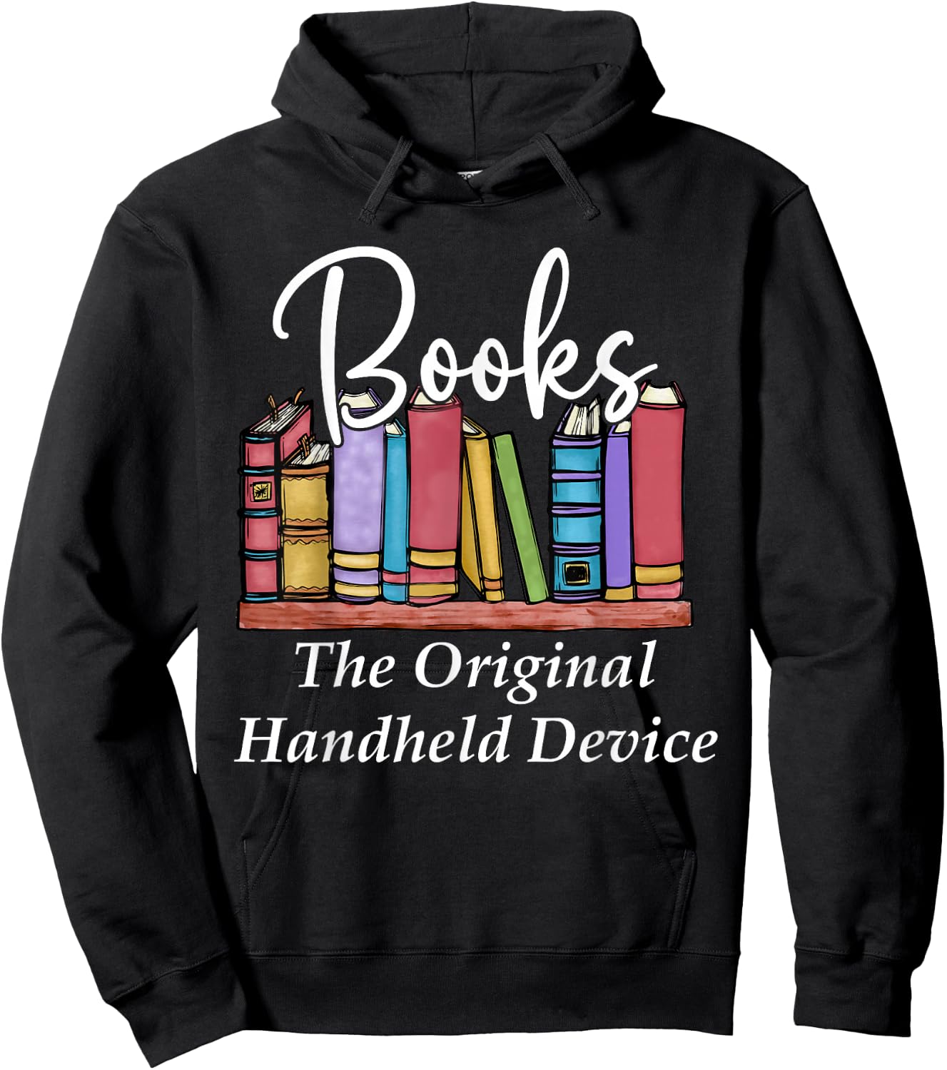 Books The Original Handheld Device Book Librarian Hoodie - Hoodie | Black