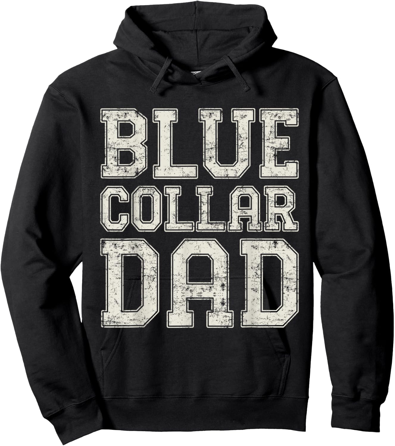 Blue collar Dad Electrician Dad Worker Dad Blue Collar Hoodie - Hoodie | Black