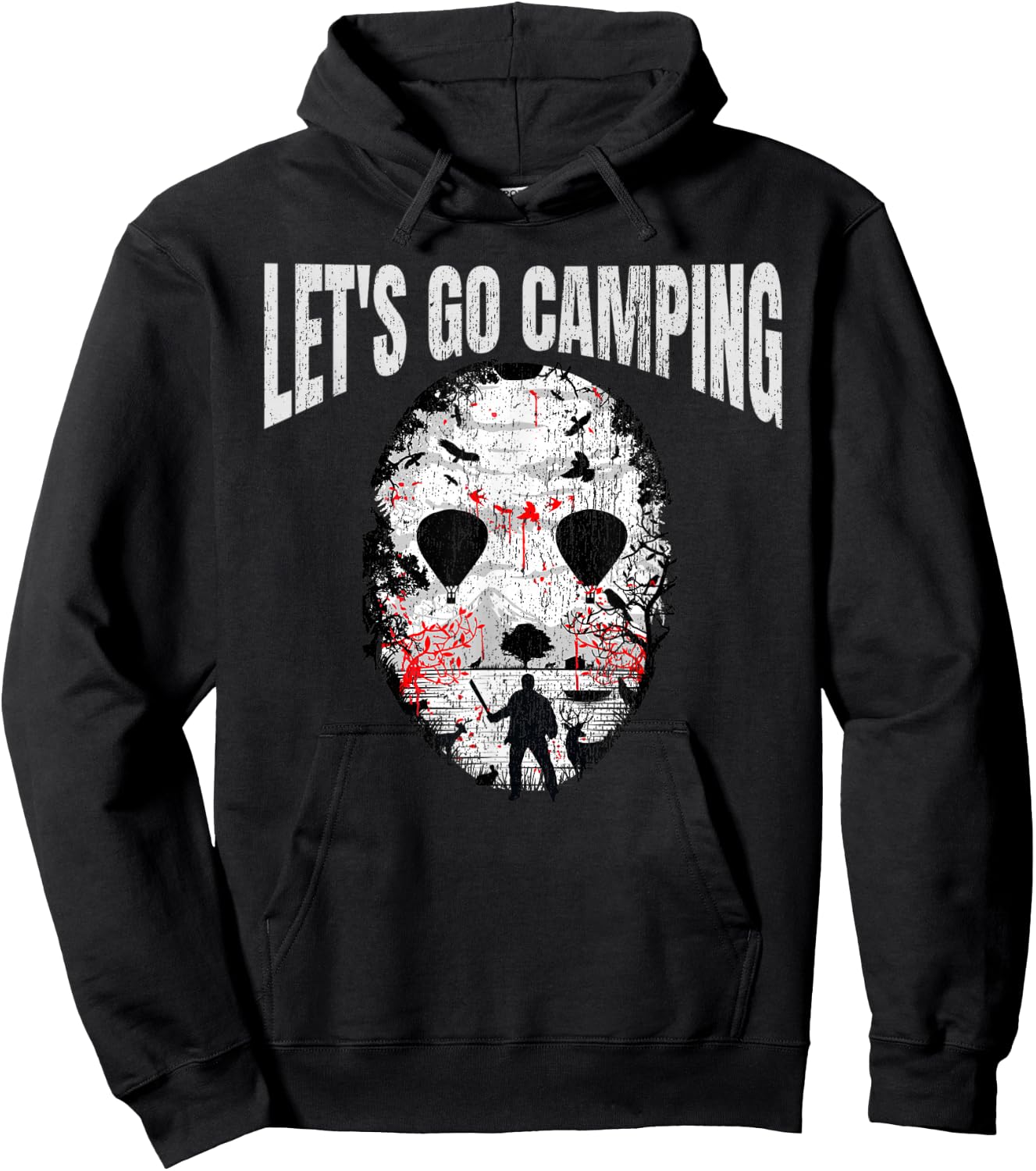 Let's Go Camping Serial Killer Horror Camp Halloween Hoodie - Hoodie | Black