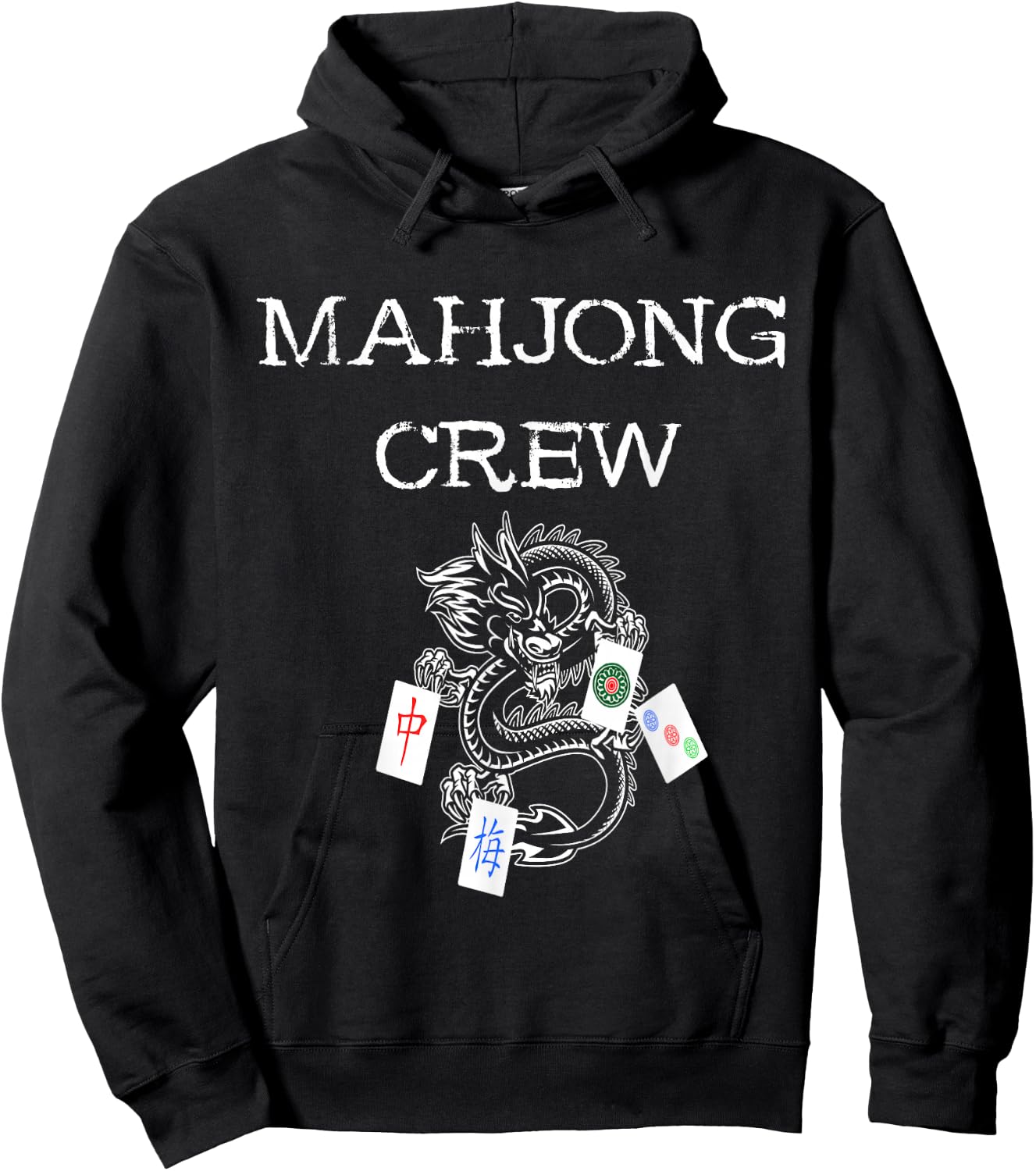 Mahjong Crew Mah Jongg Squad Team Chinese Game Set Group Hoodie - Hoodie | Black