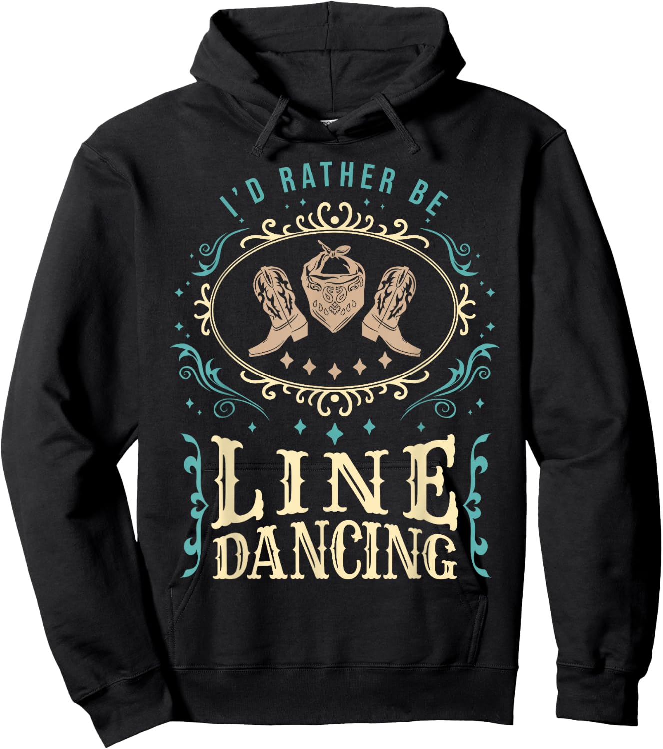 I'd Rather Be Line Dancing Funny Line Dance Hoodie - Hoodie | Black