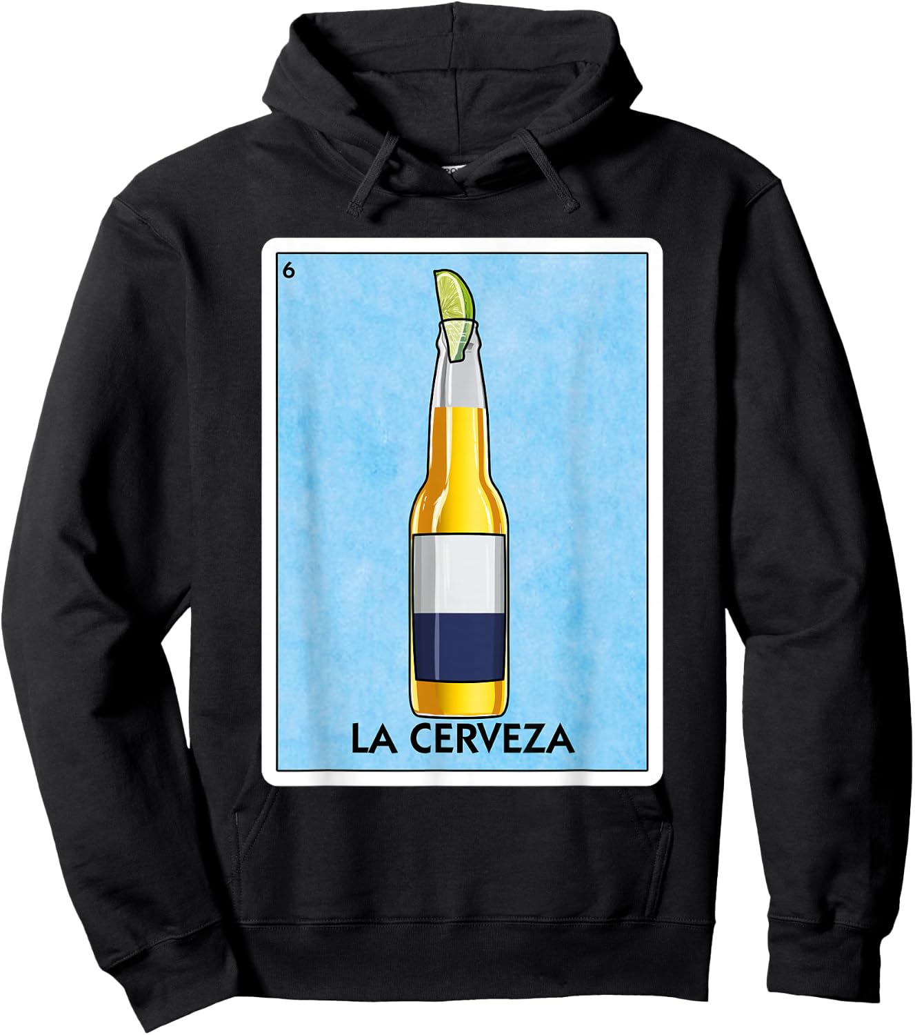 La Cerveza Mexican Beer with Lime Mexican Card Game Small Hoodie - Hoodie | Black