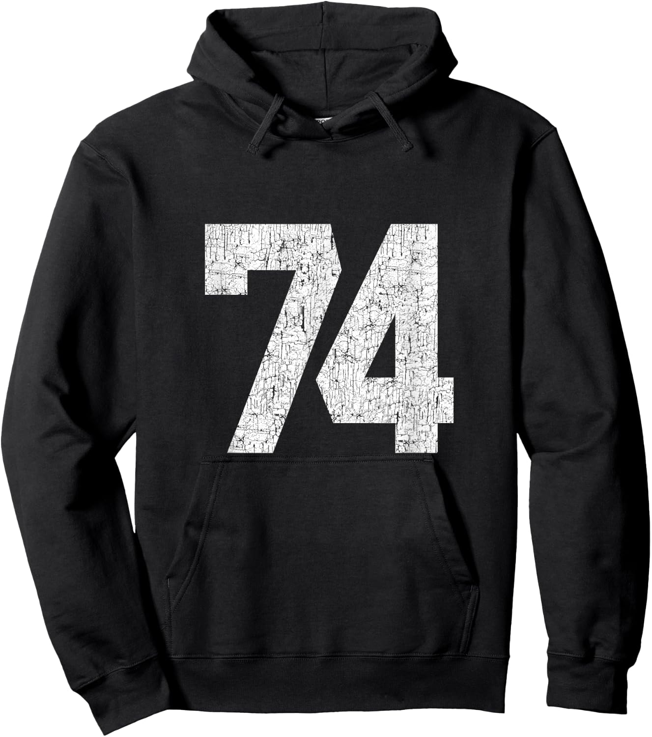 #74 Jersey Uniform Varsity Sports Number, 74th Birthday Hoodie - Hoodie | Black