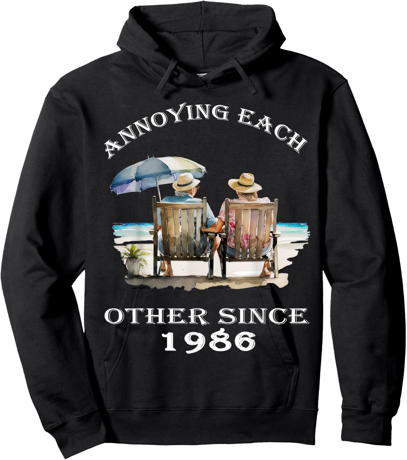 Annoying Each Other Since 1986 Funny Pun Hoodie - Hoodie | Black