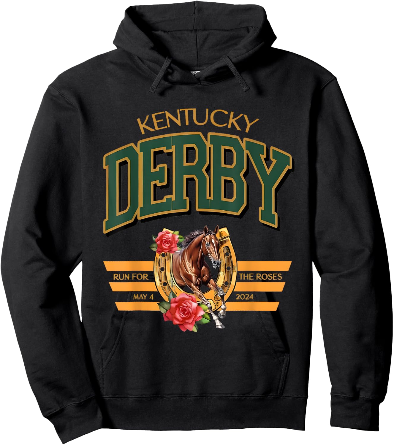 Vintage It's Derby 150 Yall 150th Horse Racing KY Derby Day Hoodie - Hoodie | Black