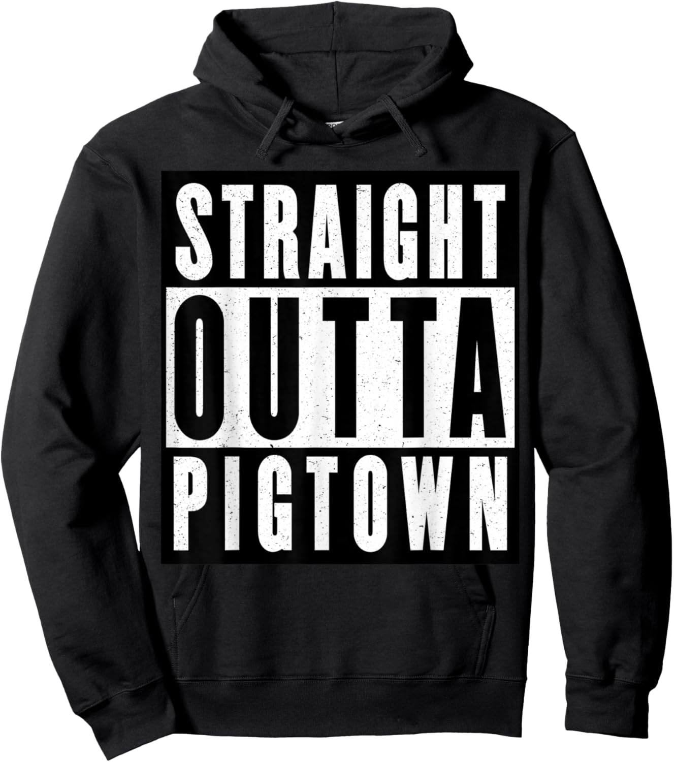 Straight Outta Pigtown Hoodie - Hoodie | Black
