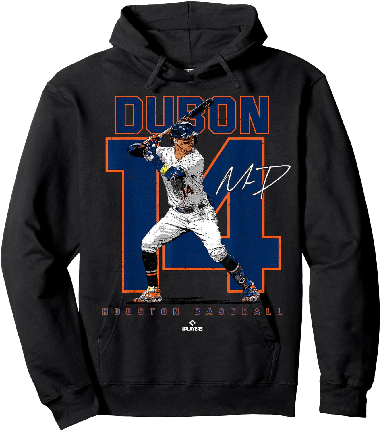 Number and Portrait Mauricio Dubon Houston MLBPA Hoodie - Hoodie | Black