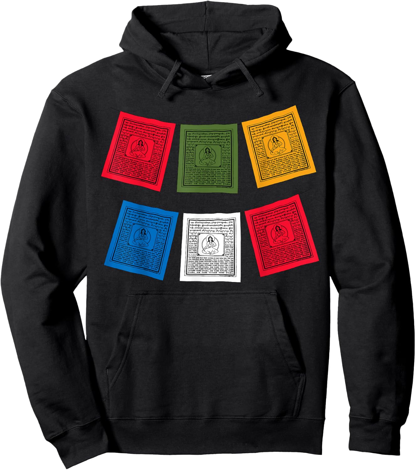 Tibetan Prayer Flags Hoodie - Hoodie | Black