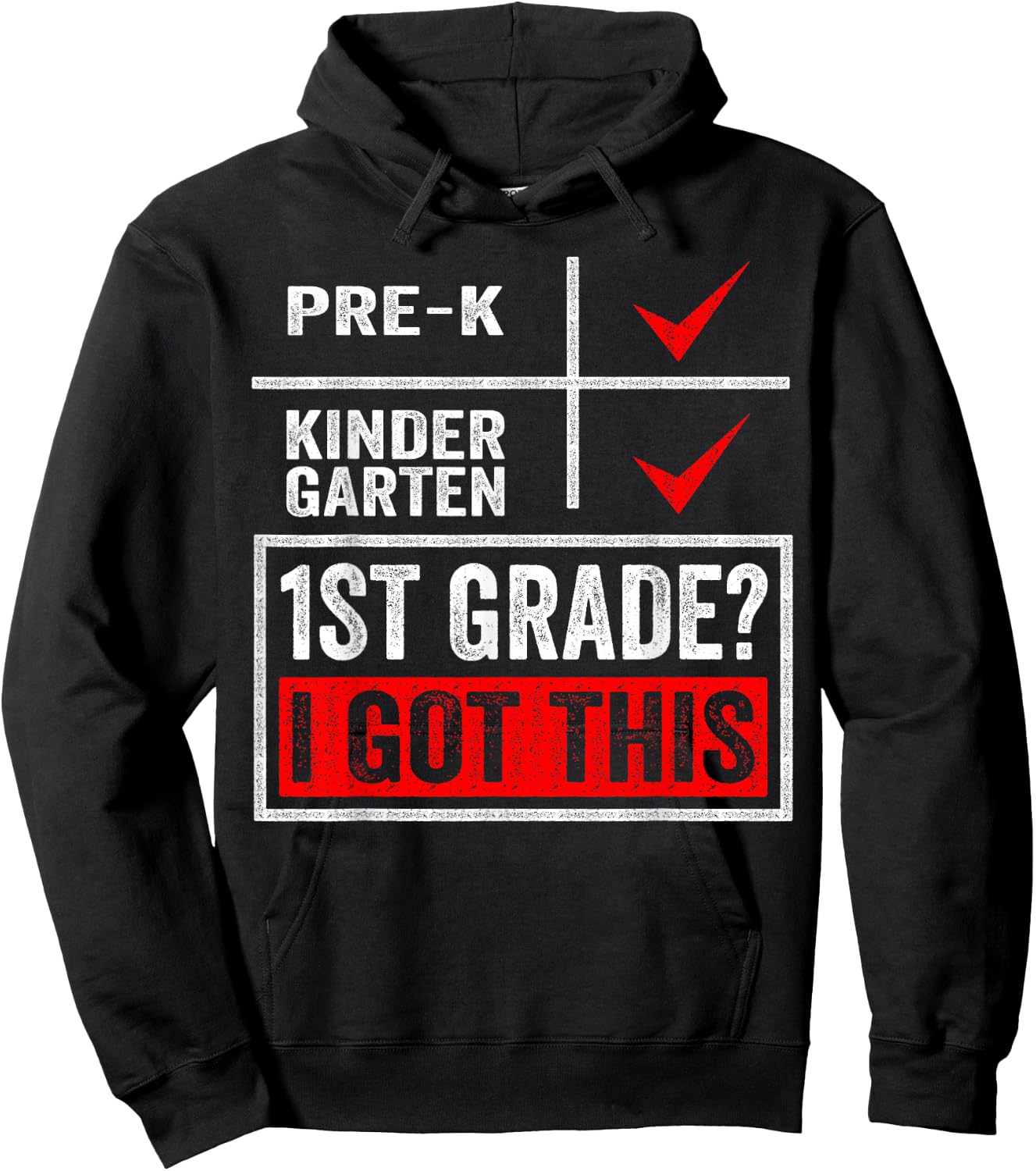First Day Of First Grade Shirt Boys Girls Back To School Hoodie - Hoodie | Black