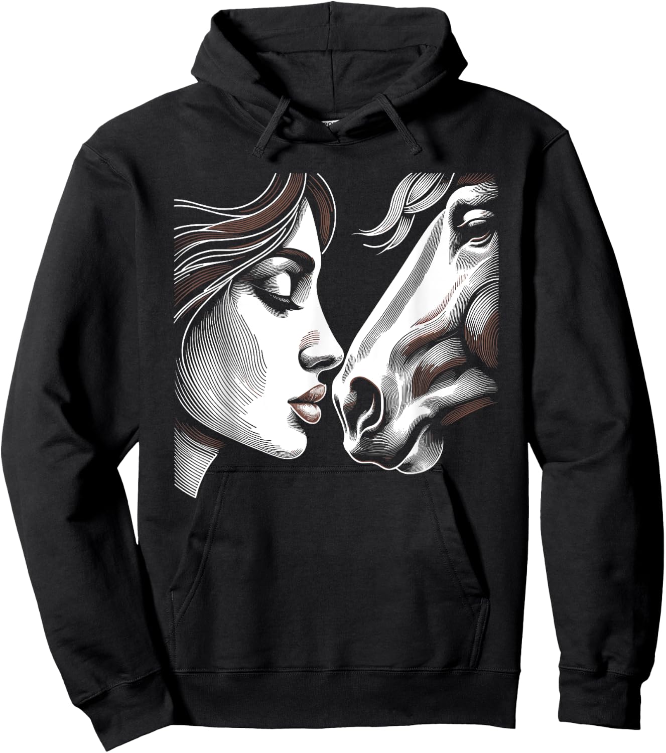 Horse Mom Equestrian Horseback Riding Cowgirl Hoodie - Hoodie | Black