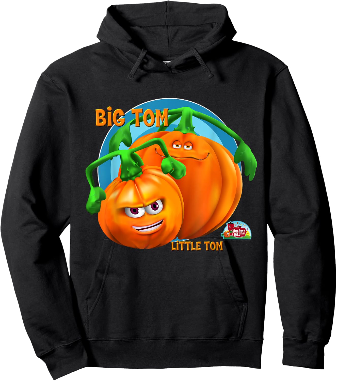 Spookley the Square Pumpkin Little Tom and Big Tom Character Hoodie - Hoodie | Black