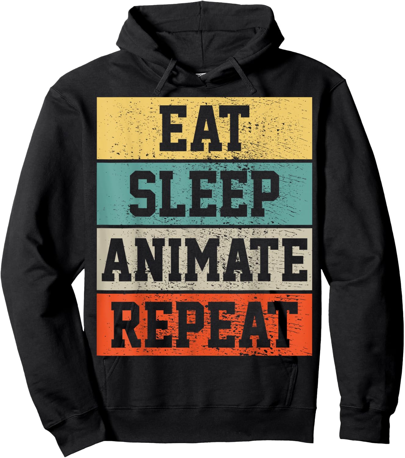 Animation Animator Anime Retro Vintage Funny Gift Hoodie - Hoodie | Black