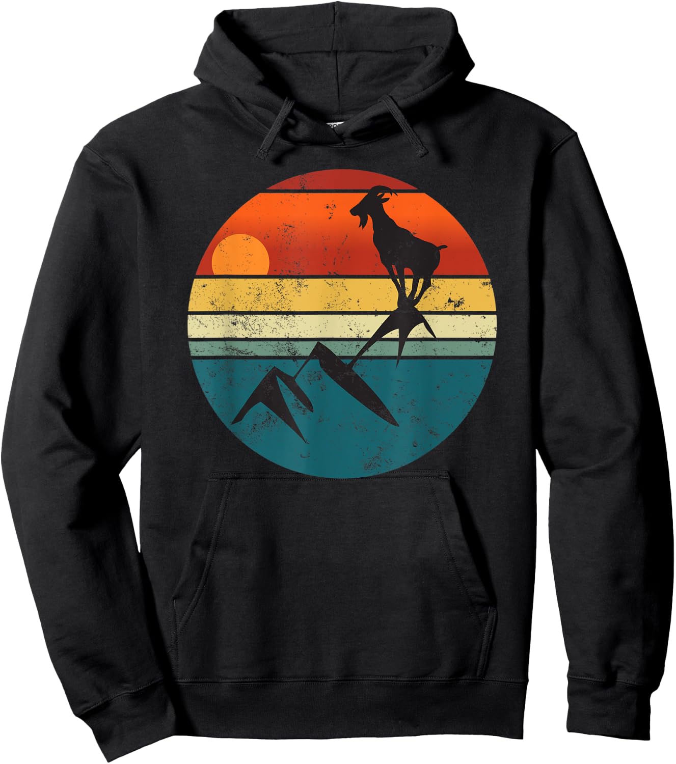 Funny Retro Vintage Goat Lovers Camp Lovers Women Hoodie - Hoodie | Black