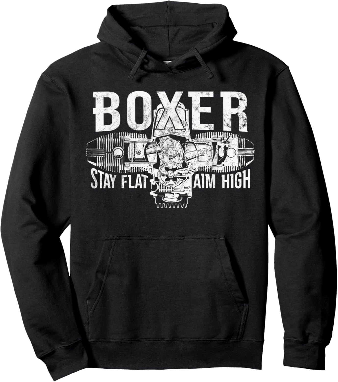 Boxer Motorcycle Biker Boxer Engine Double Cylinder Hoodie - Hoodie | Black