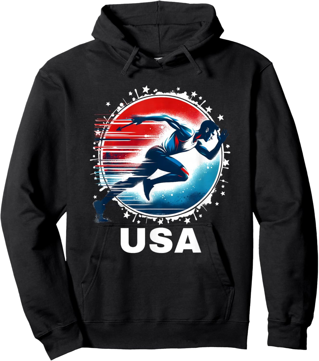 USA Team Track and Field Shirt Track and Field Apparel Track Hoodie - Hoodie | Black