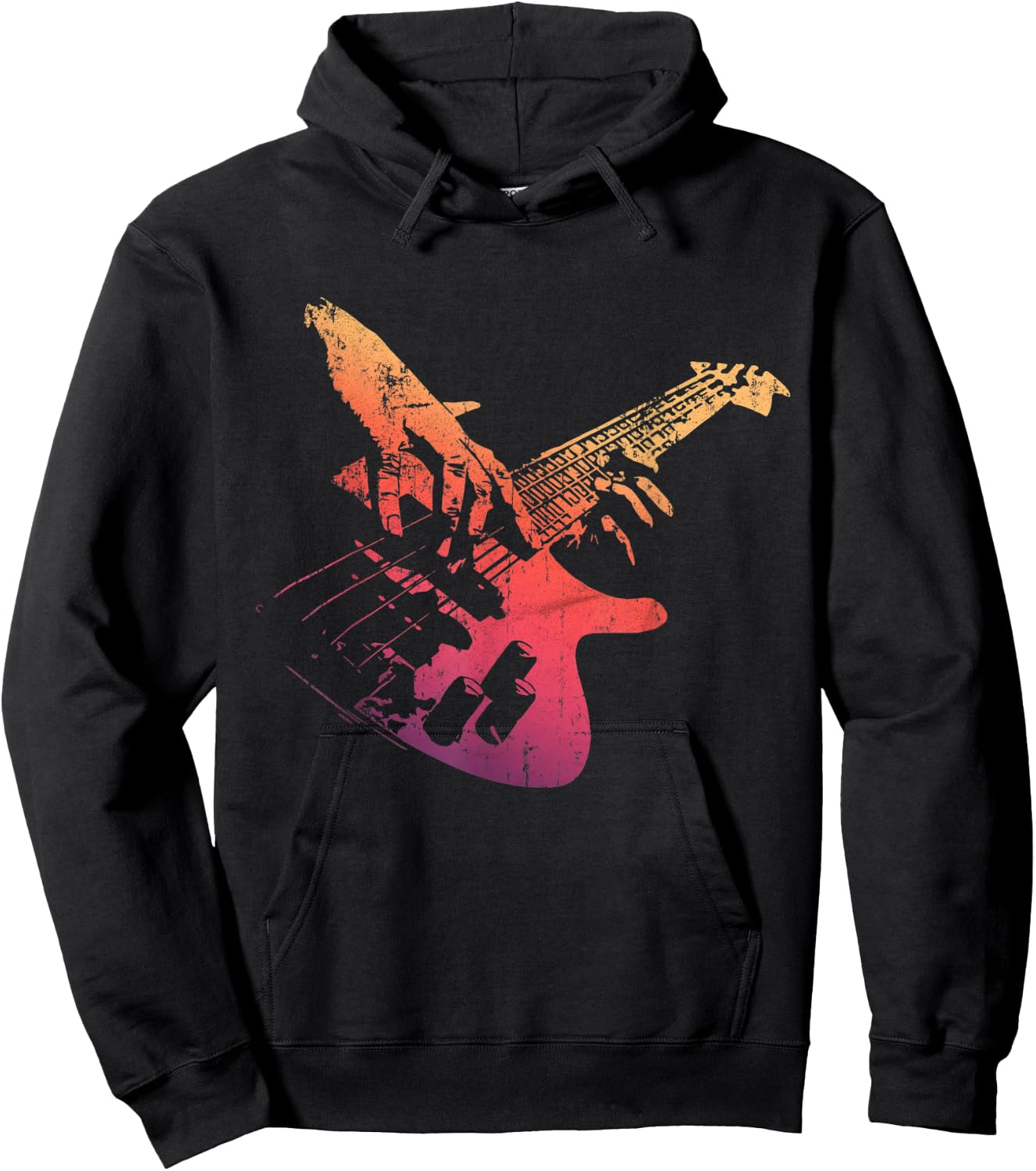 Bass Guitar Player Vintage Retro Gift Bassist Hoodie - Hoodie | Black