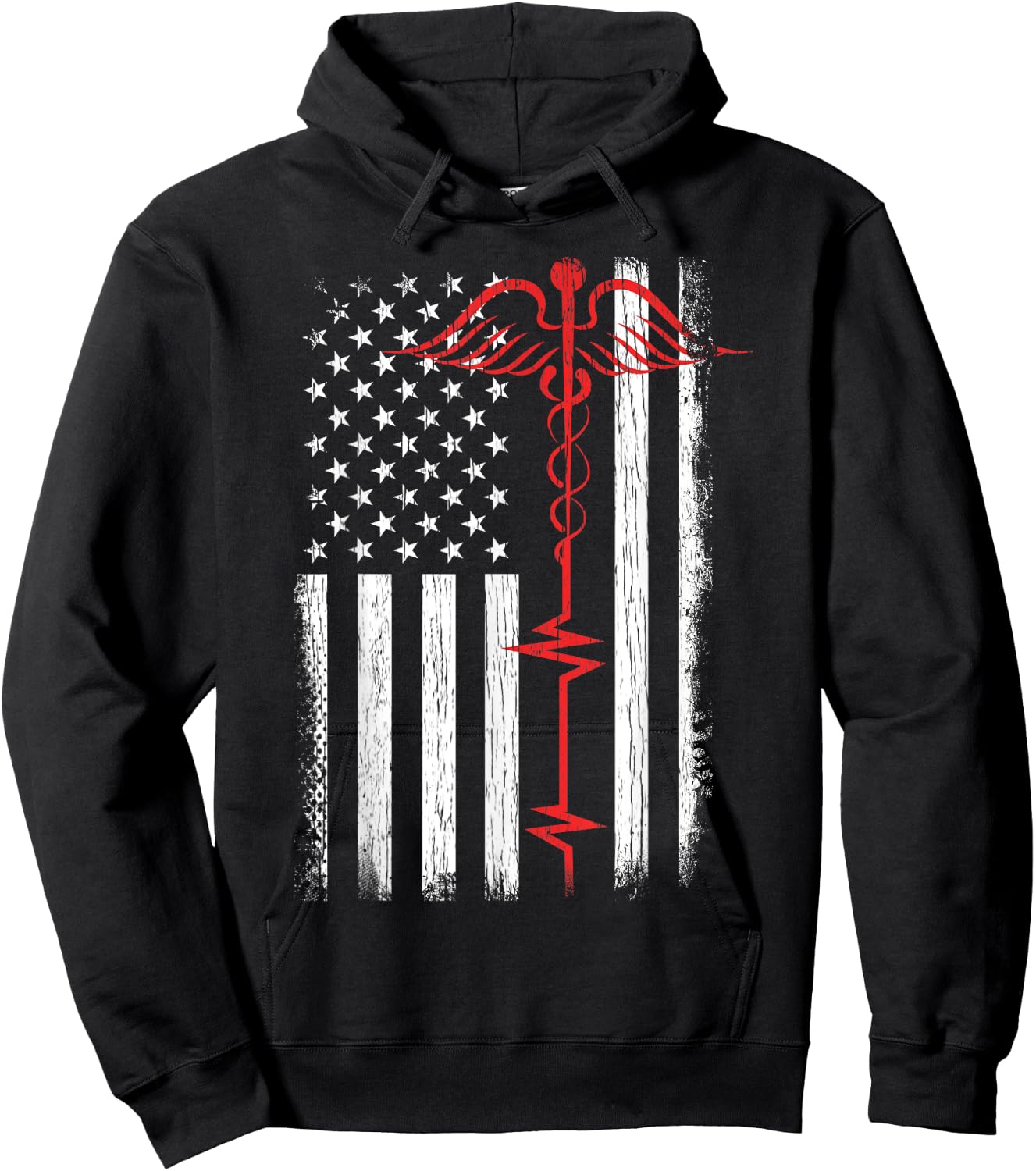 Patriot Apparel Nurse Hospital Health America USA Hoodie - Hoodie | Black