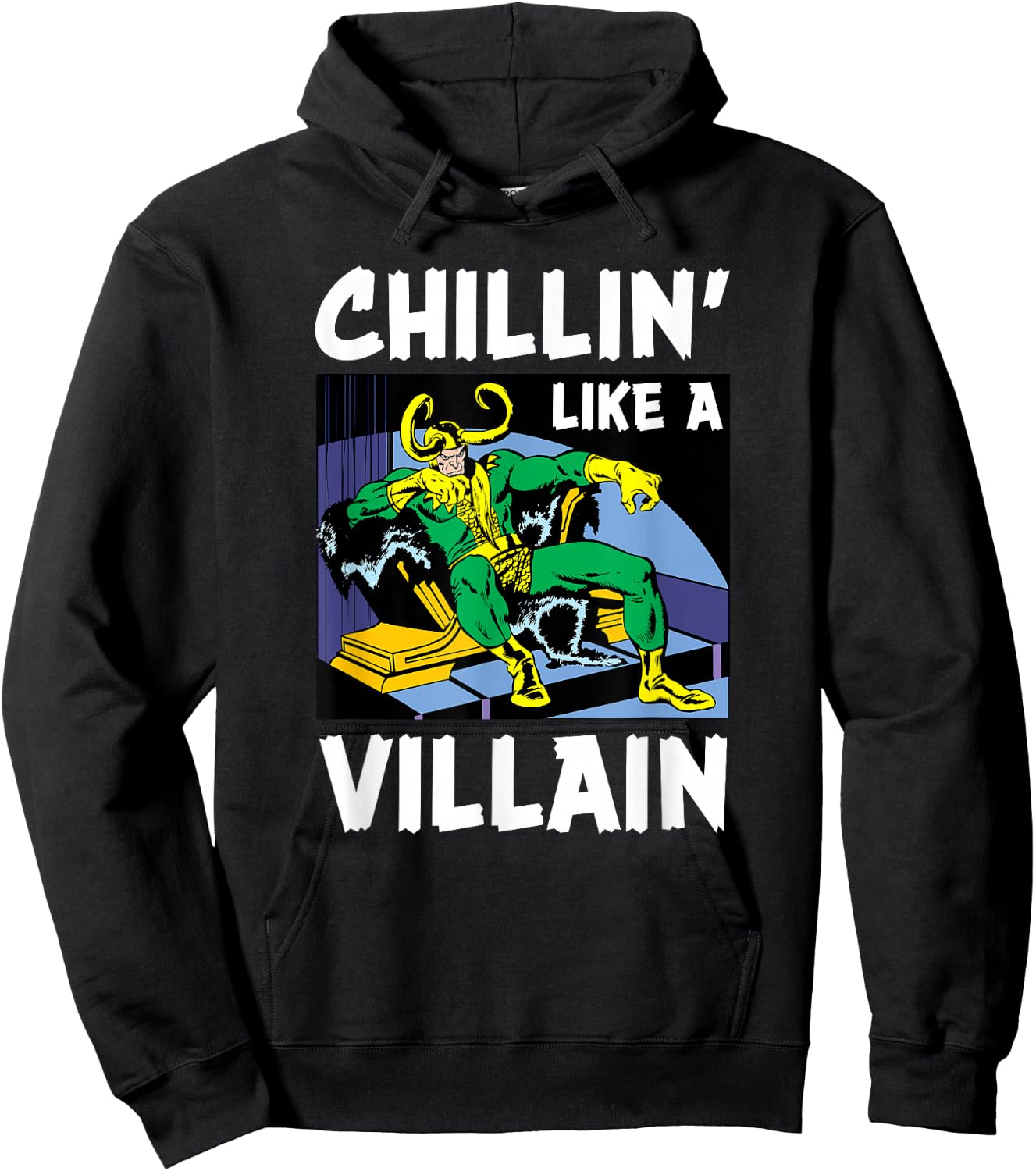 Marvel Loki Chillin' Like a Villain Hoodie - Hoodie | Black