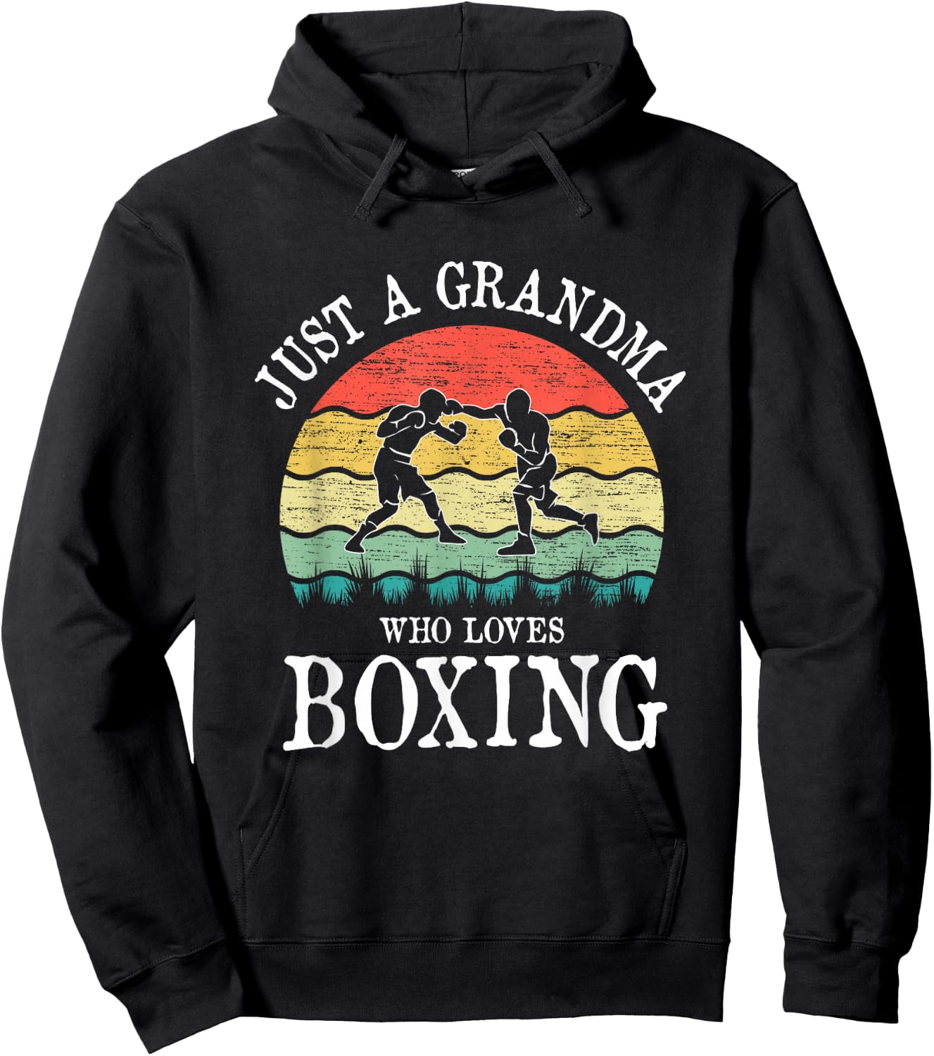Just A Grandma Who Loves Boxing Hoodie - Hoodie | Black