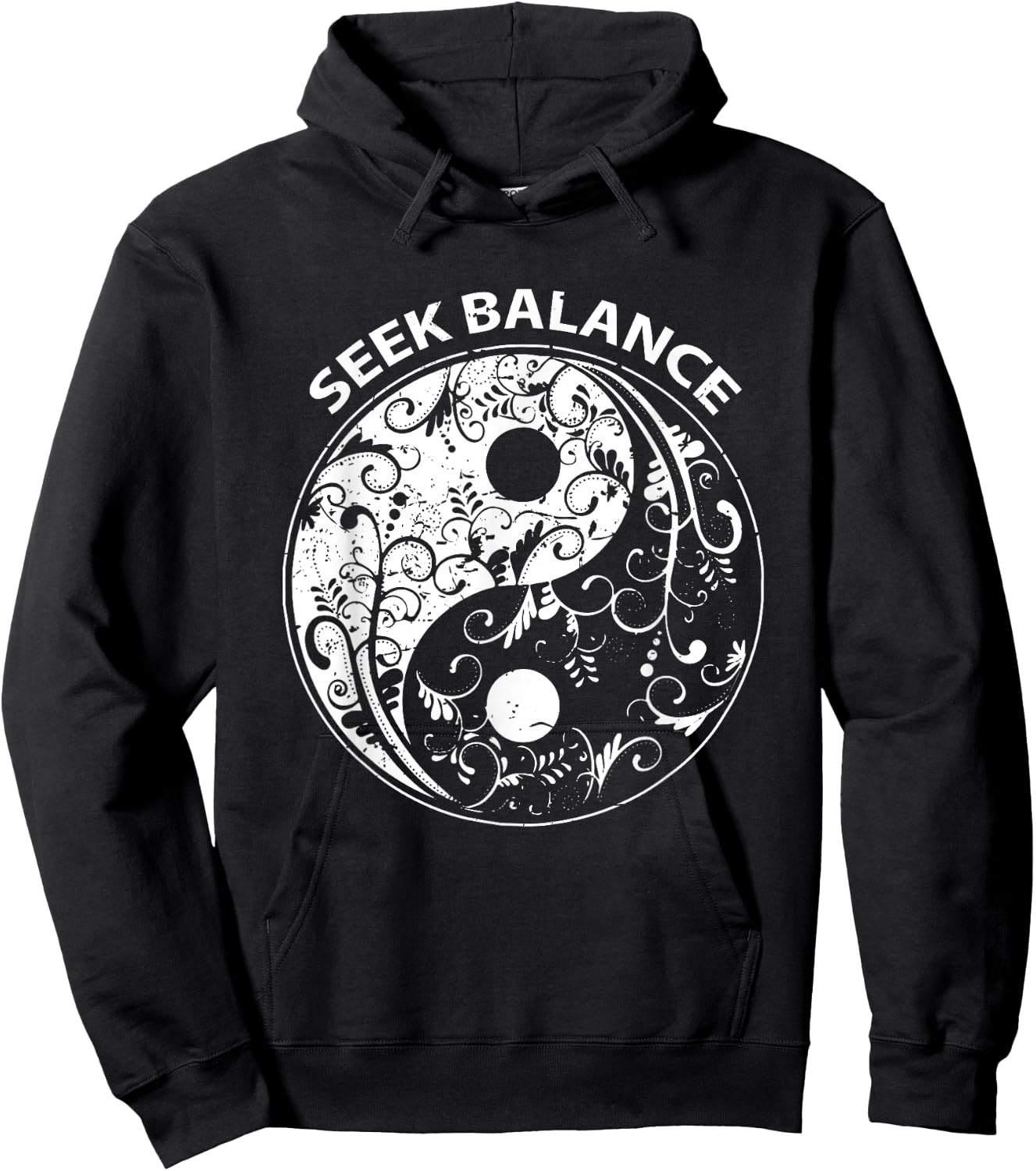 Yin Yang Spirit Mandala Native American Shamanic Hoodie - Hoodie | Black