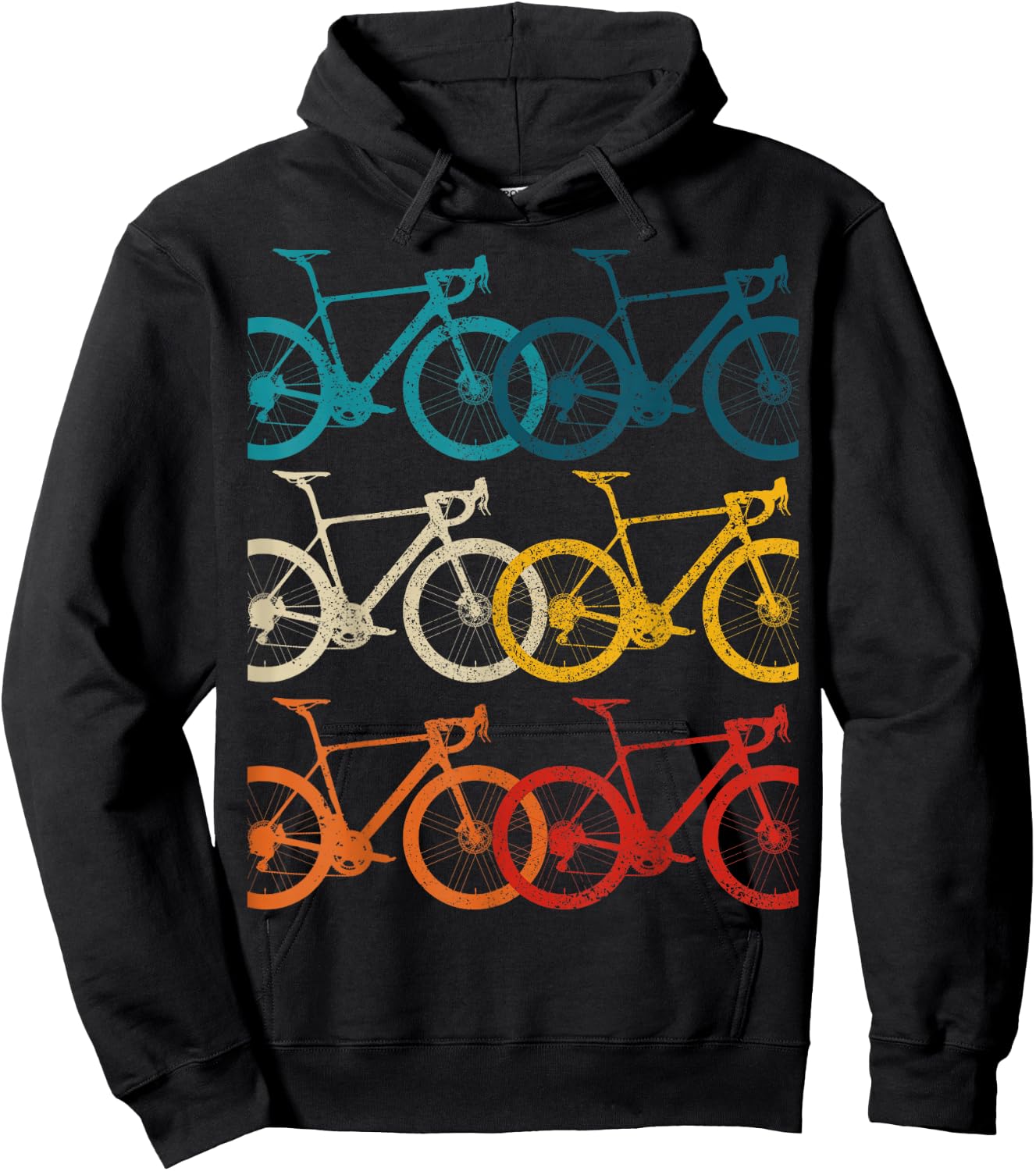 Vintage Bike Cycling Road Bike Road Bike Bicycle Cyclist Hoodie - Hoodie | Black