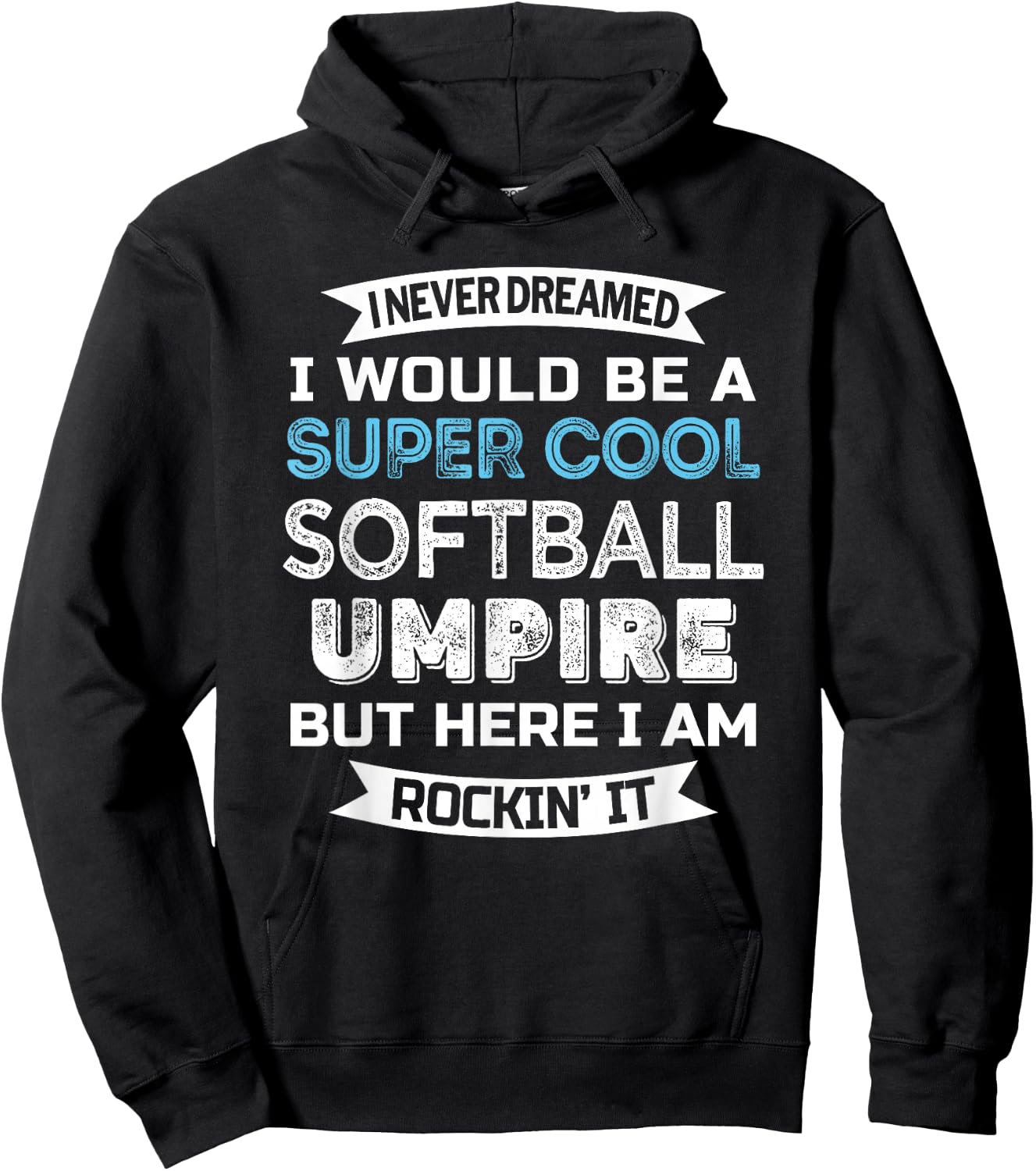 Funny Softball Umpire Gift Appreciation Hoodie - Hoodie | Black