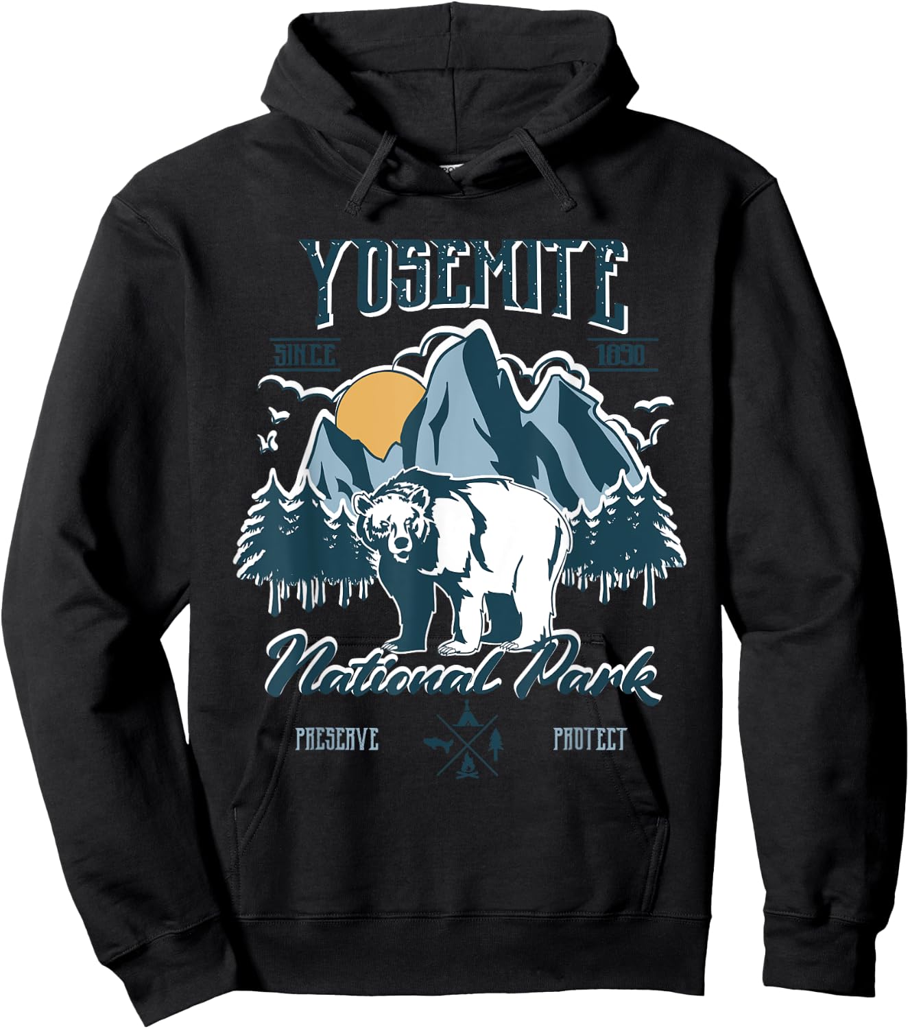 California National Park Yosemite National Park Hoodie - Hoodie | Black