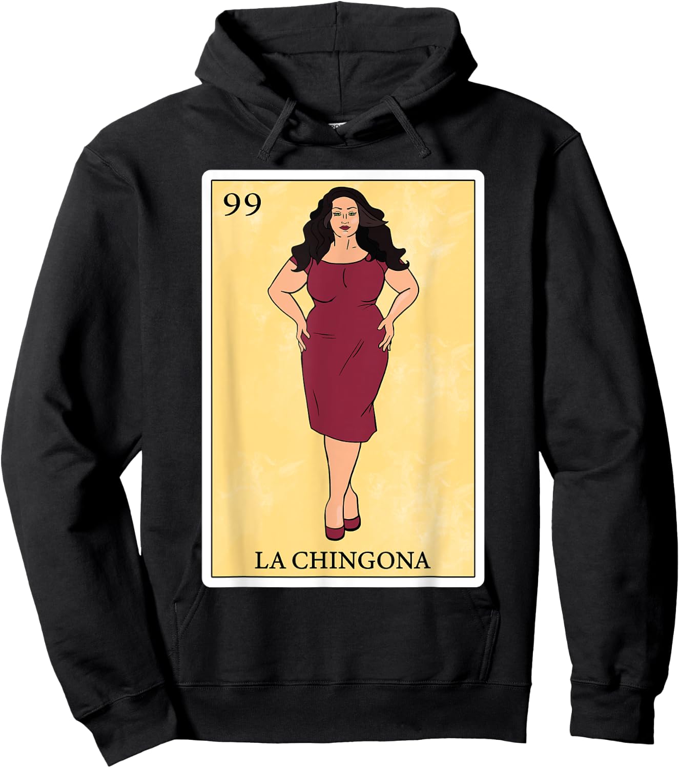 Hispanas Women Funny Spanish-Mexican Bingo - La Chingona Hoodie - Hoodie | Black
