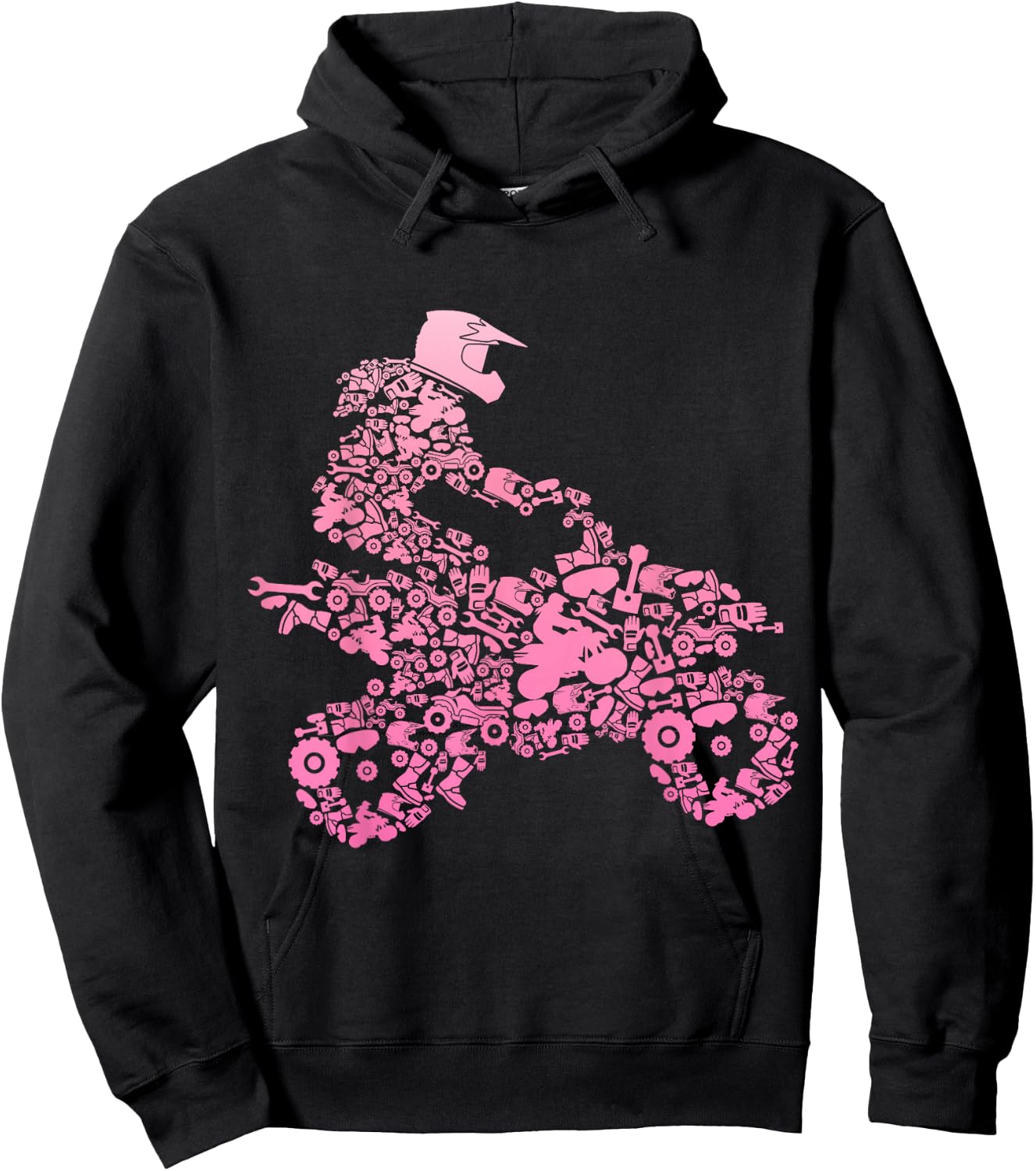 ATV Girl Quad Bike 4 Wheeler Funny Quad Girls Hoodie - Hoodie | Black