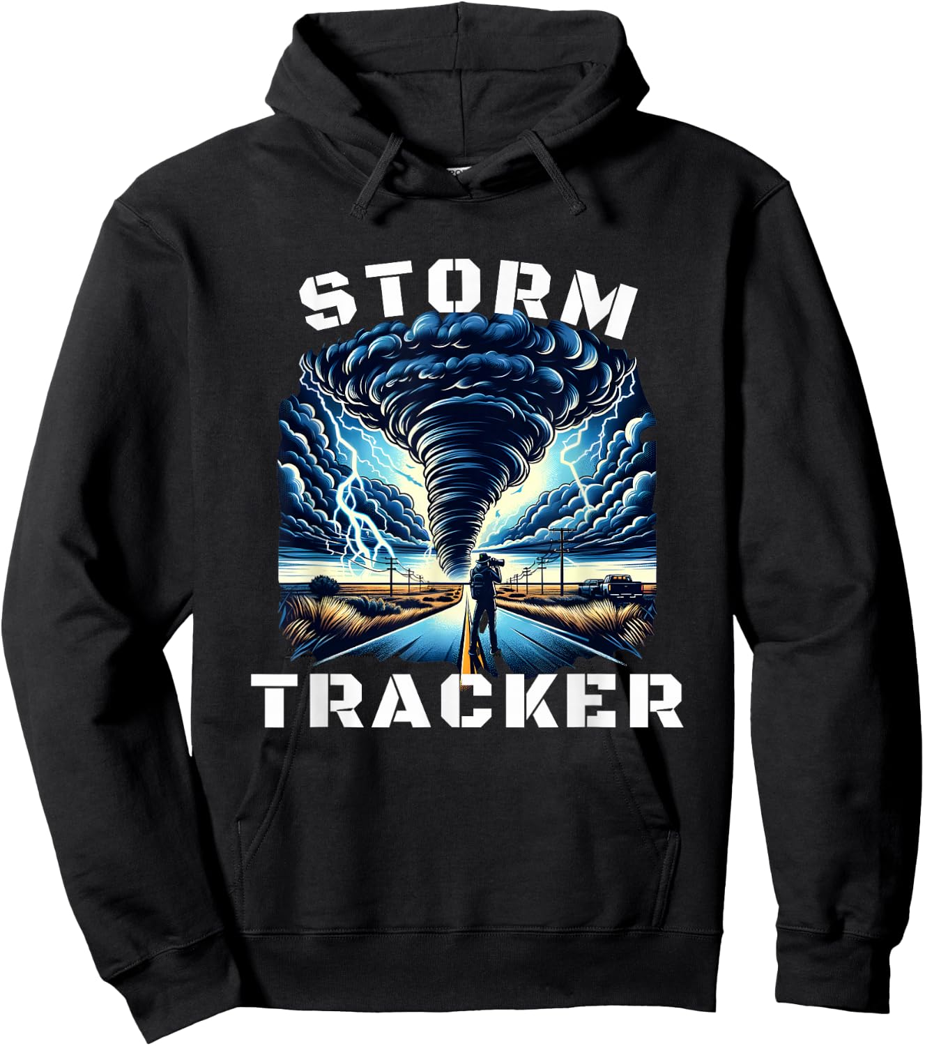 Tornado Hunter Meteorology Enthusiast Storm Tracker Hoodie - Hoodie | Black