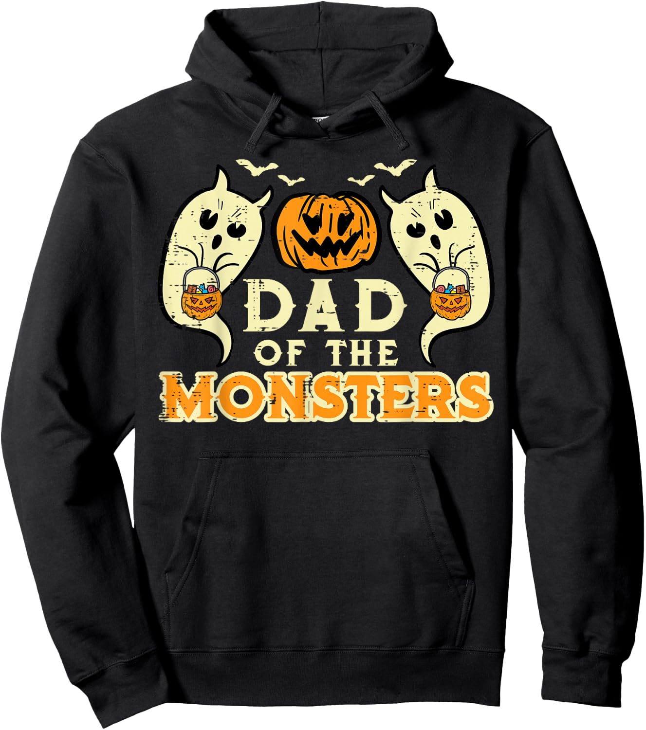 Halloween Dad Of Monsters Funny Family Costume Papa Daddy Hoodie - Hoodie | Black