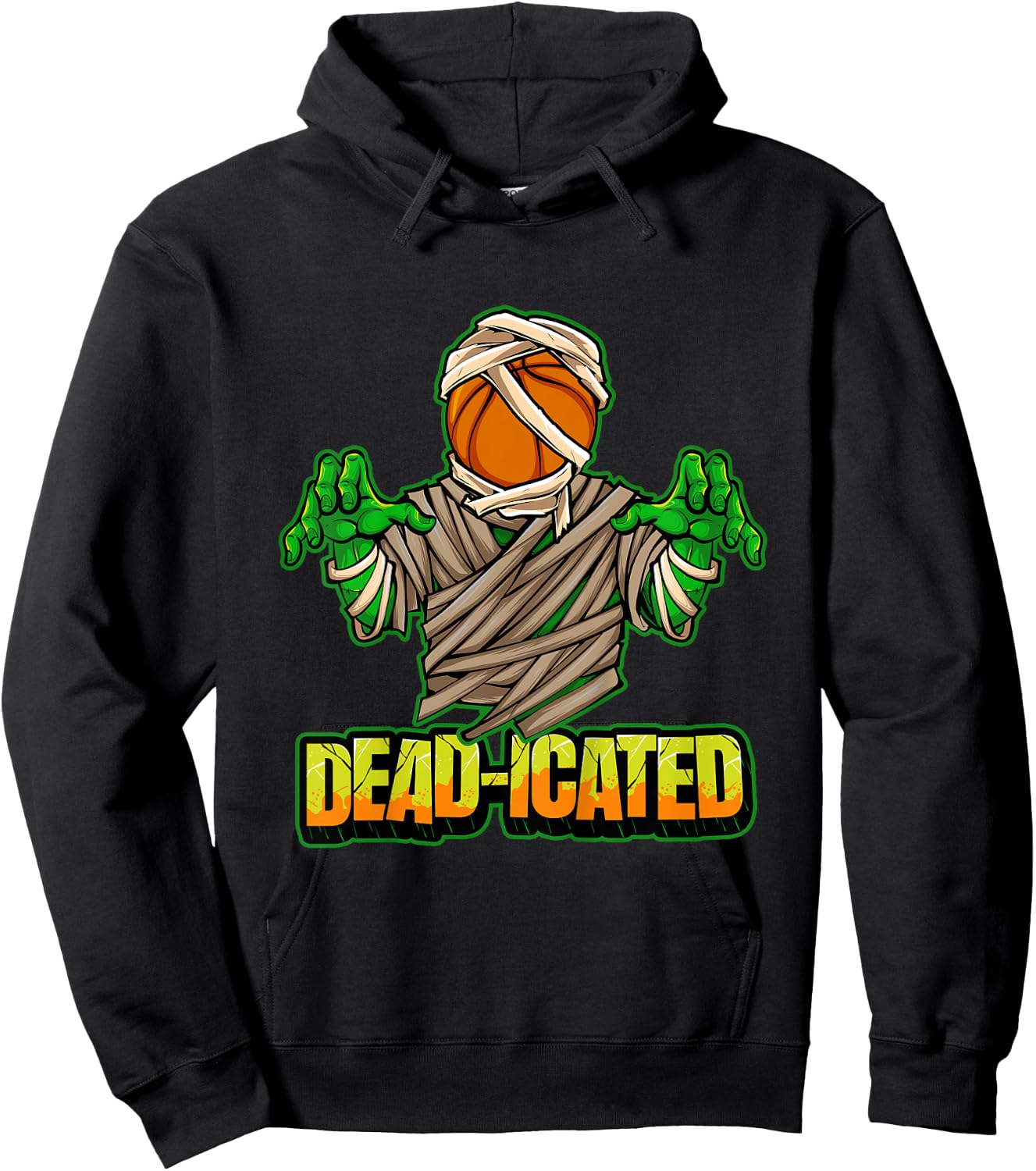 Kids Basketball Zombie Scary Halloween Basketball Hoodie - Hoodie | Black