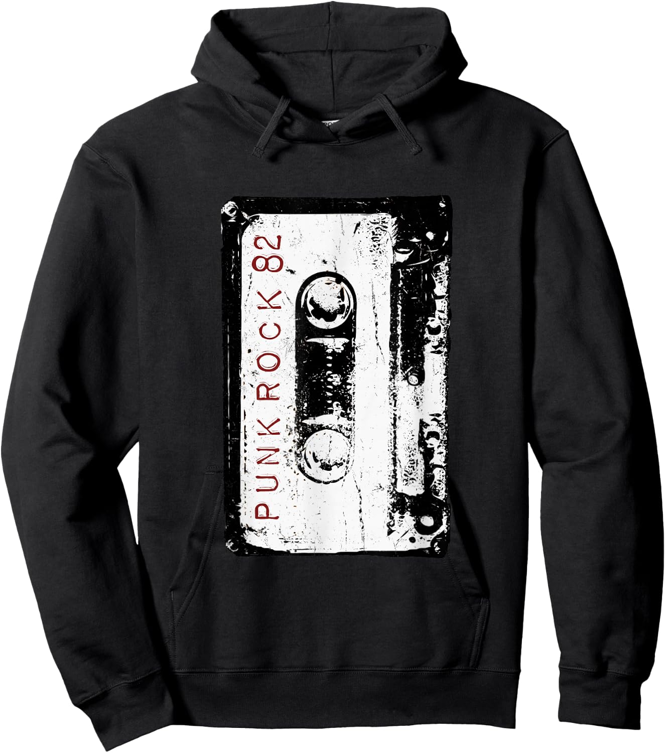 Punk Rock 80's Retro Concert Mixtape Cassette Vintage Hoodie - Hoodie | Black