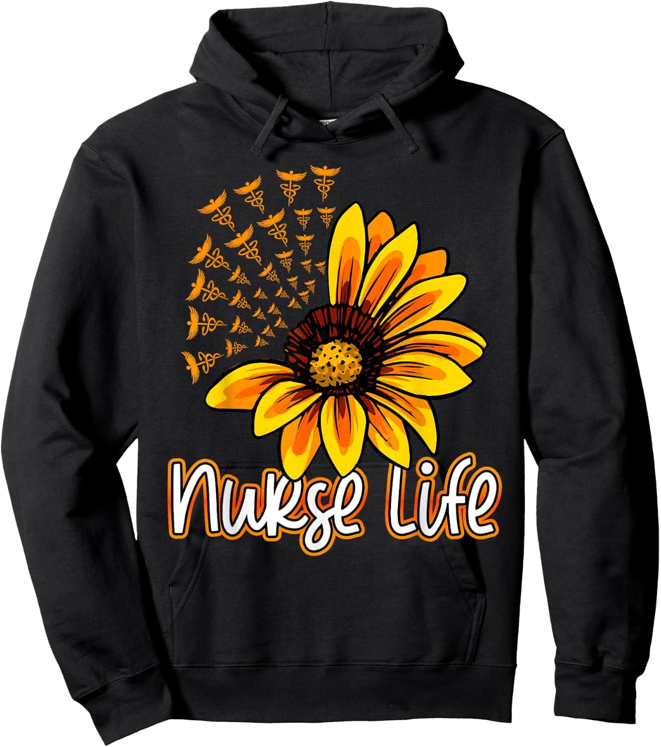 Nurse Life Outfit Nurse Logo Nursing Clinical RN LPN Hoodie - Hoodie | Black