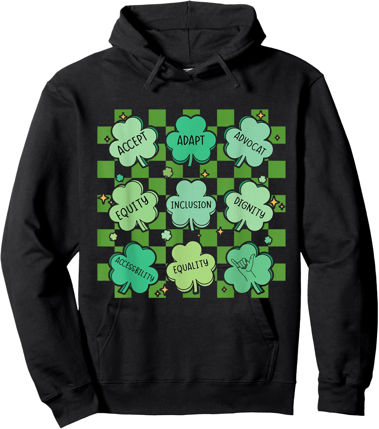 Special Education Teacher St. Patricks Day Irish Shamrocks Hoodie - Hoodie | Black