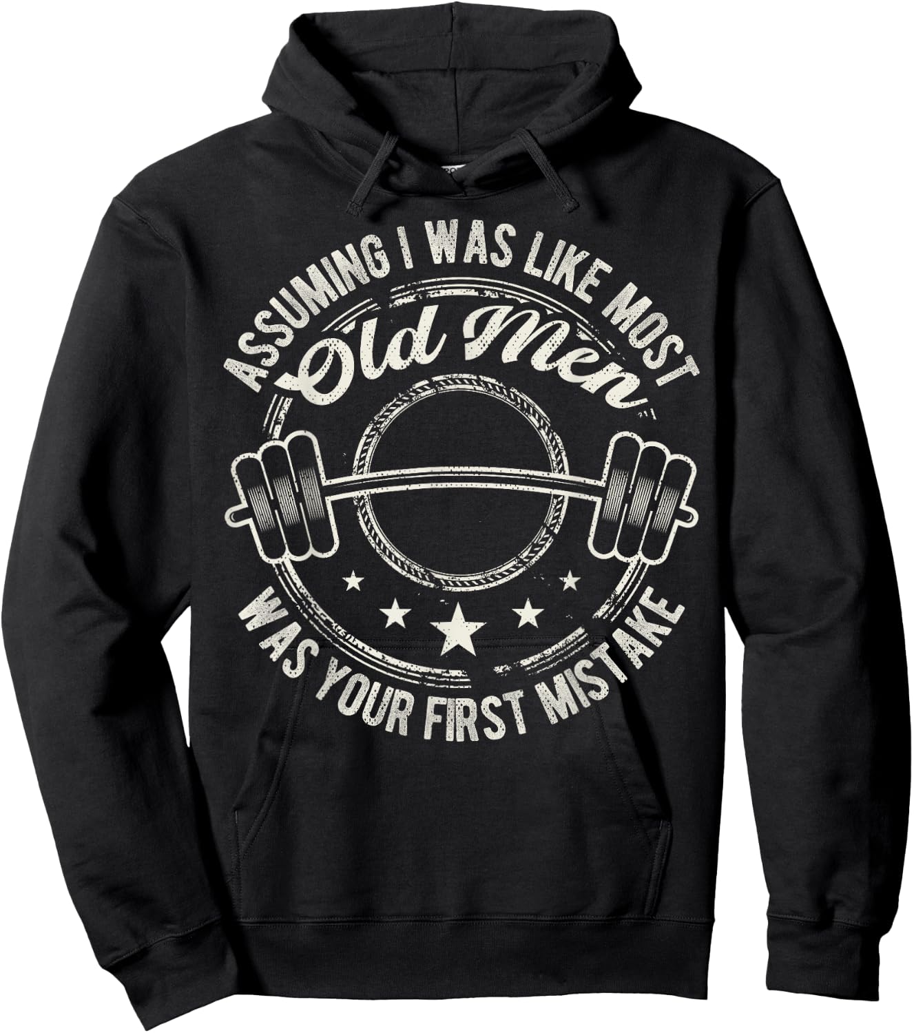 Old Man Weight Lifting design For Old Strong People Hoodie - Hoodie | Black