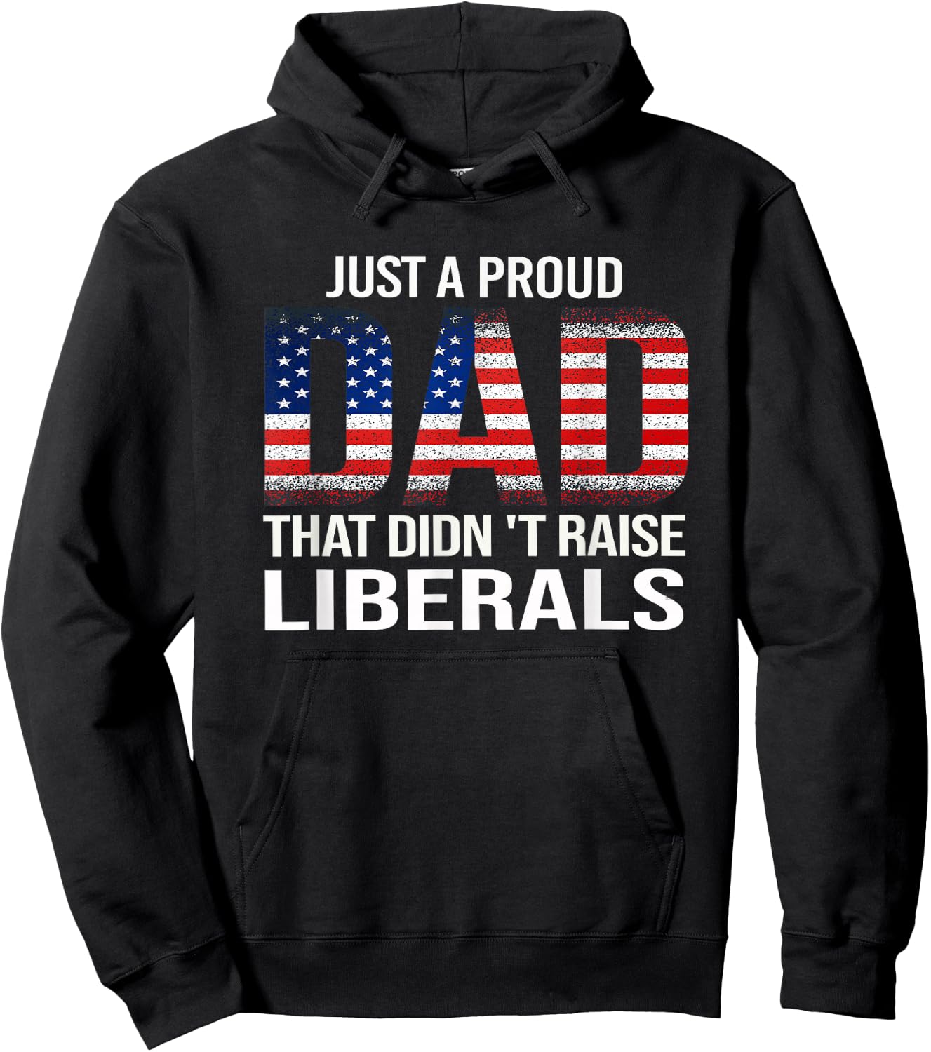 Funny Dad Man Saying Proud Dad That Didn't Raise Liberals Hoodie - Hoodie | Black