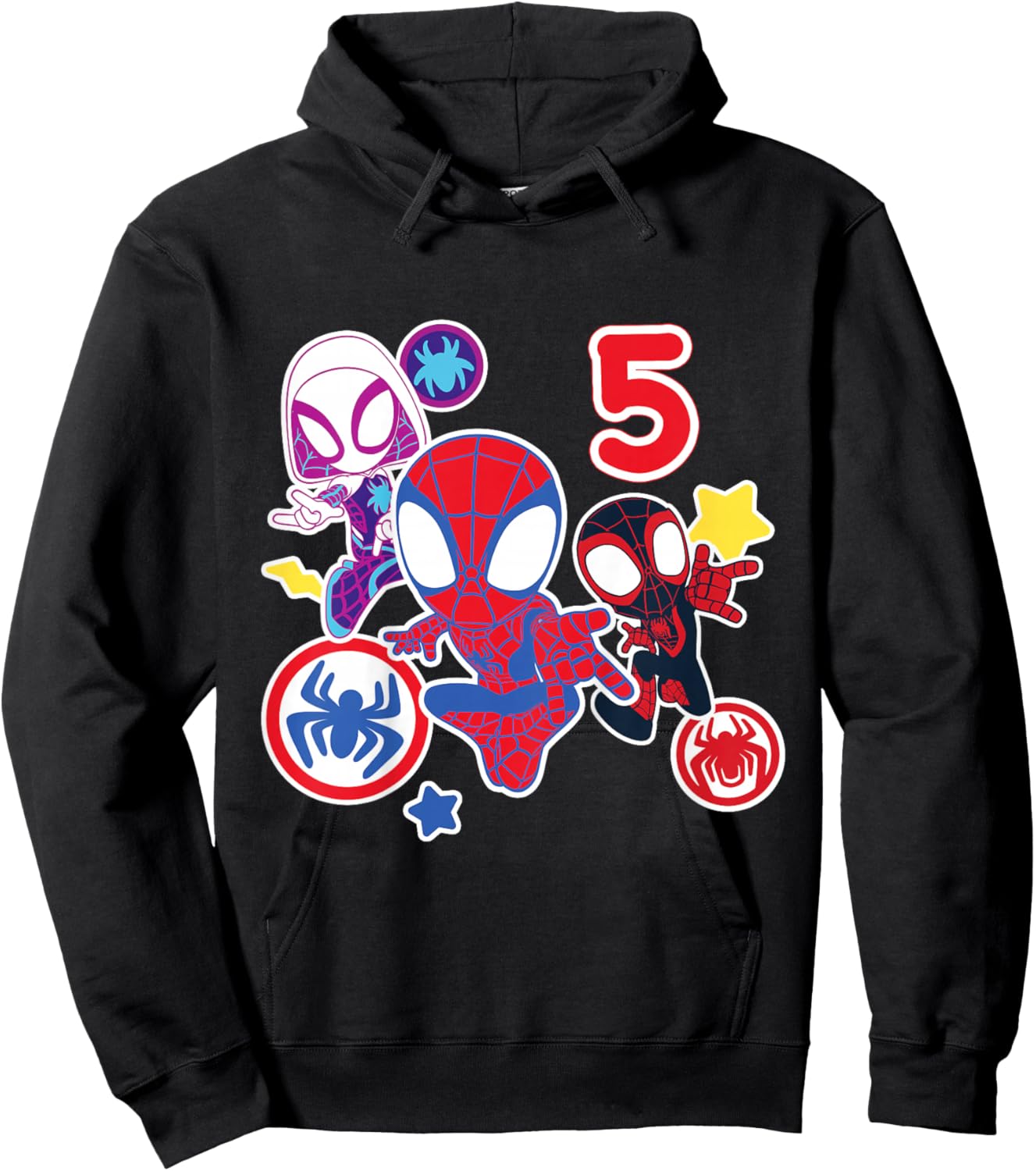 Marvel Spidey and His Amazing Friends 5 Year Old Birthday Hoodie - Hoodie | Black
