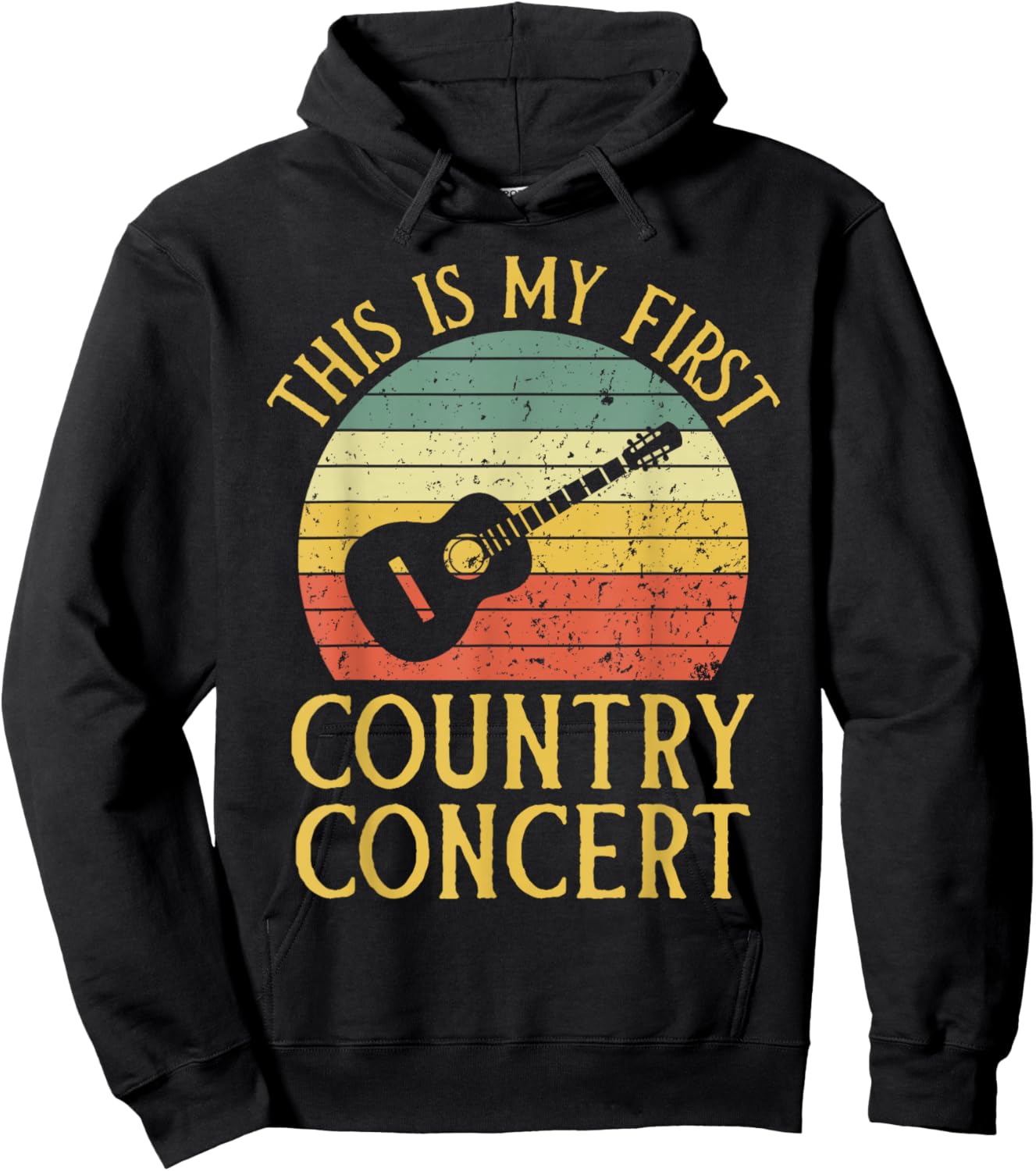 My First Country Concert Vintage 1st Country Music Concert Hoodie - Hoodie | Black