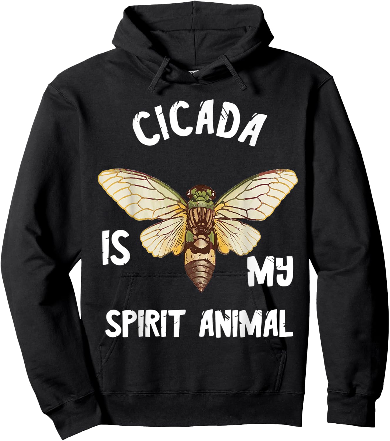 Cicada Is My Spirit Animal Magicicada Brood Insect Bug Lover Hoodie - Hoodie | Black
