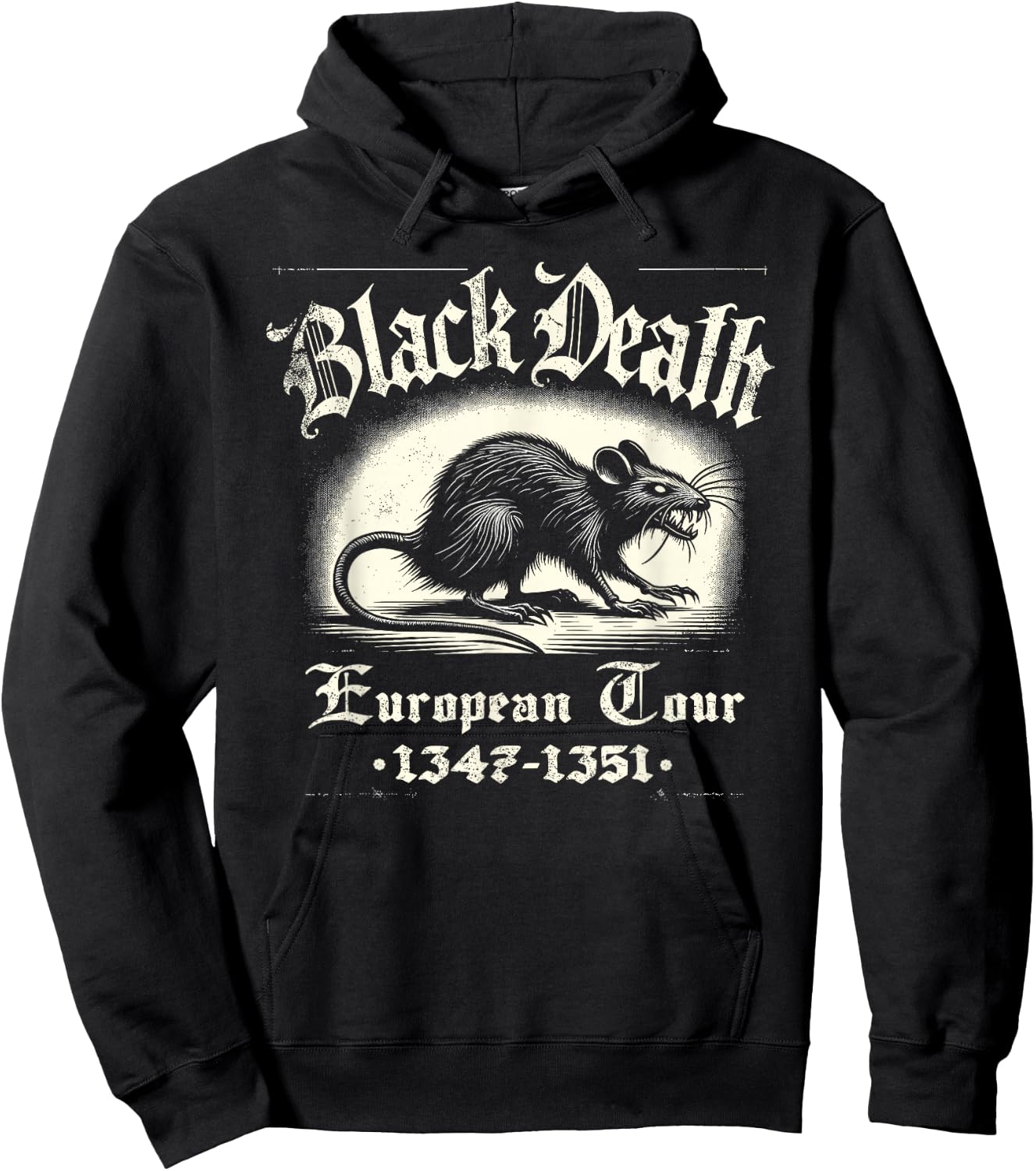 Black Death European Tour Plague Rat Medieval History Hoodie - Hoodie | Black