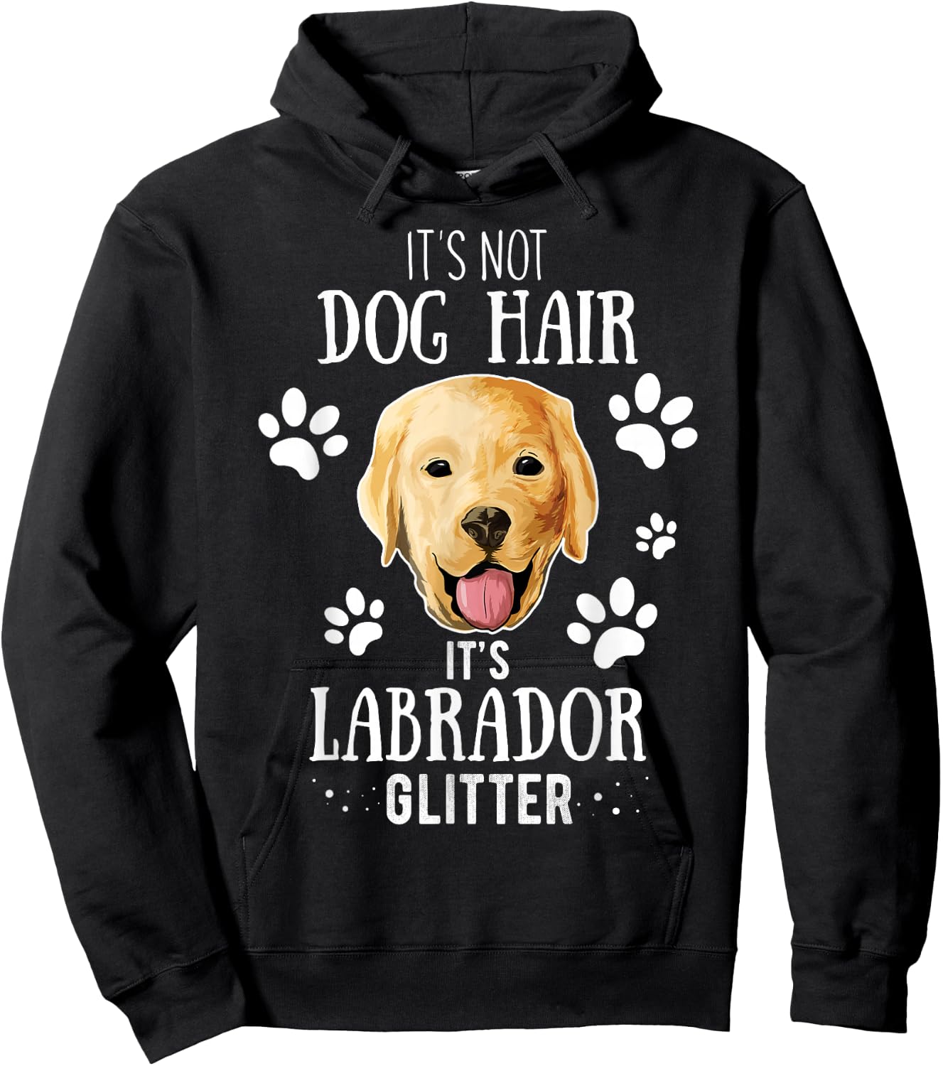 It's Not Dog Hair It's Labrador Glitter Retriever Owner Gift Hoodie - Hoodie | Black