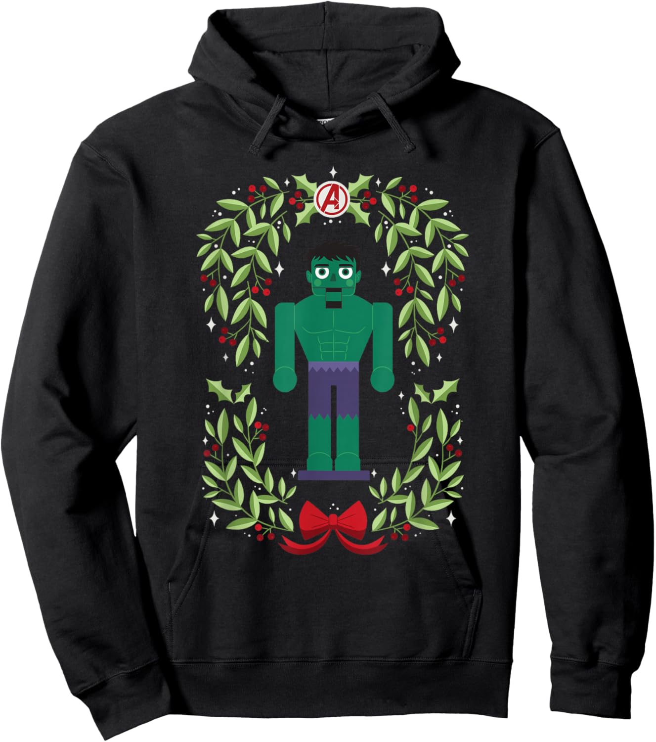 Marvel Holiday Christmas Avengers Holly Hulk Nutcracker Hoodie - Hoodie | Black