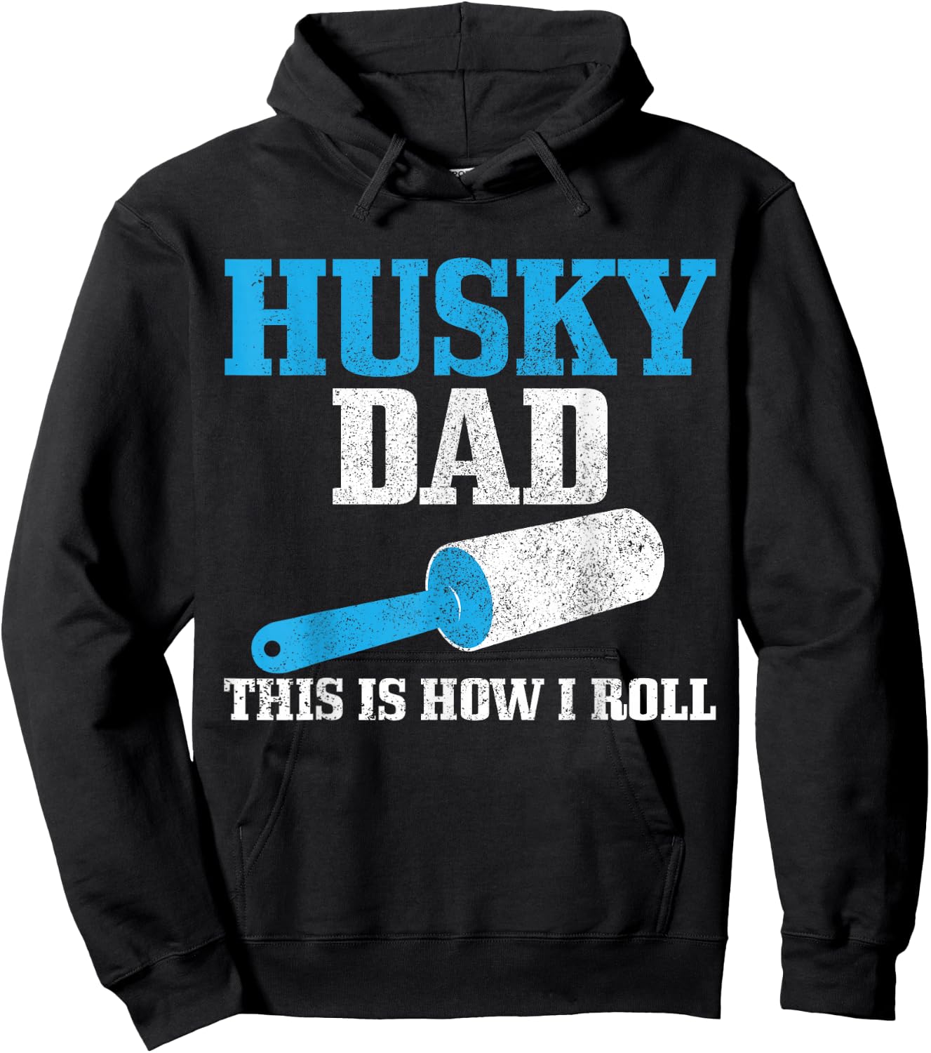 Husky Dad Dog Hair Funny Siberian Husky Hoodie - Hoodie | Black