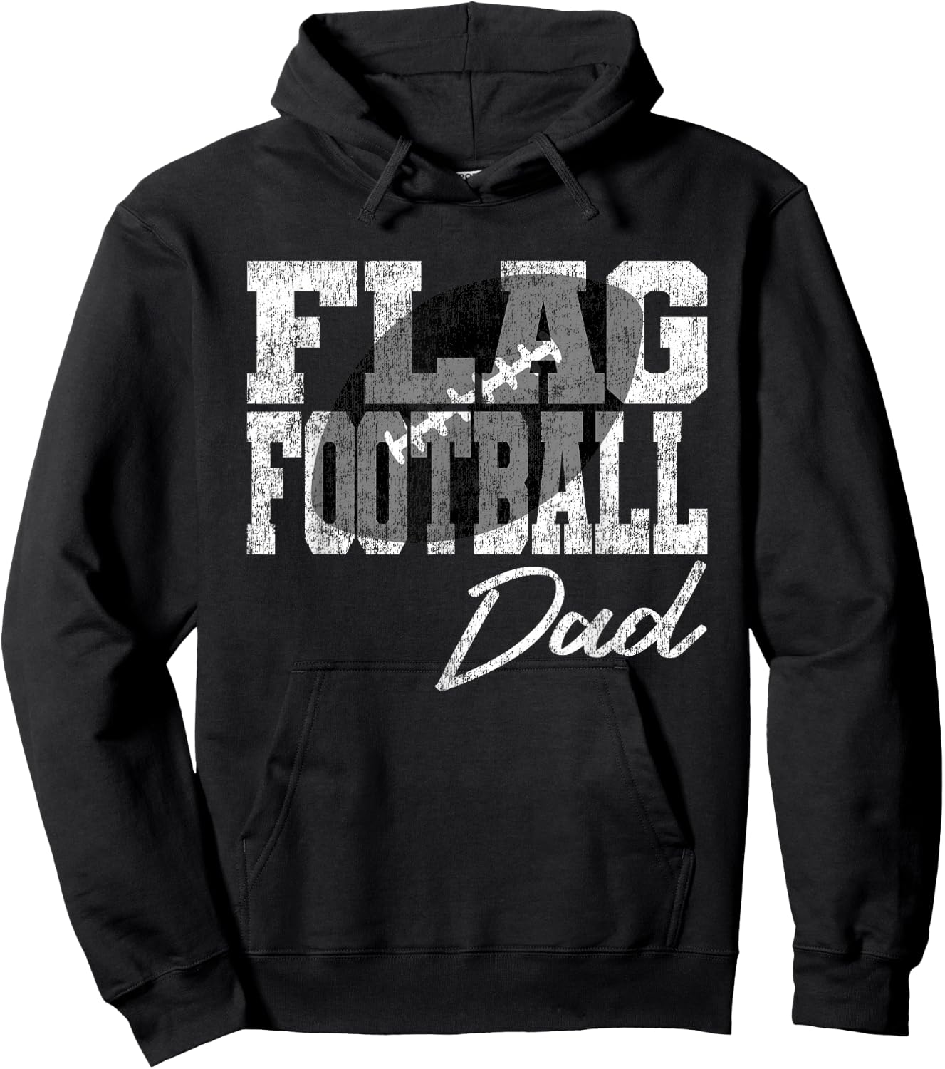 Flag Football Dad Hoodie - Hoodie | Black