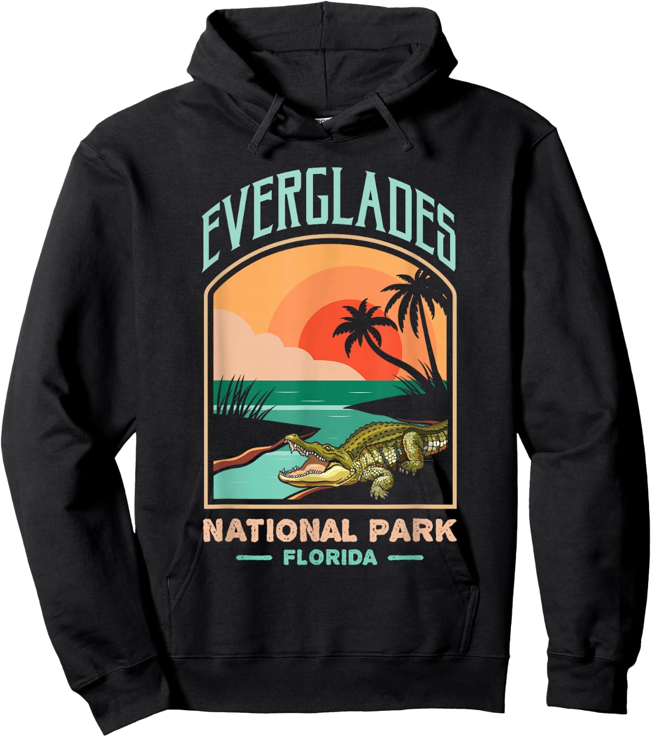 Everglades National Park US Crocodile Florida Alligators Hoodie - Hoodie | Black
