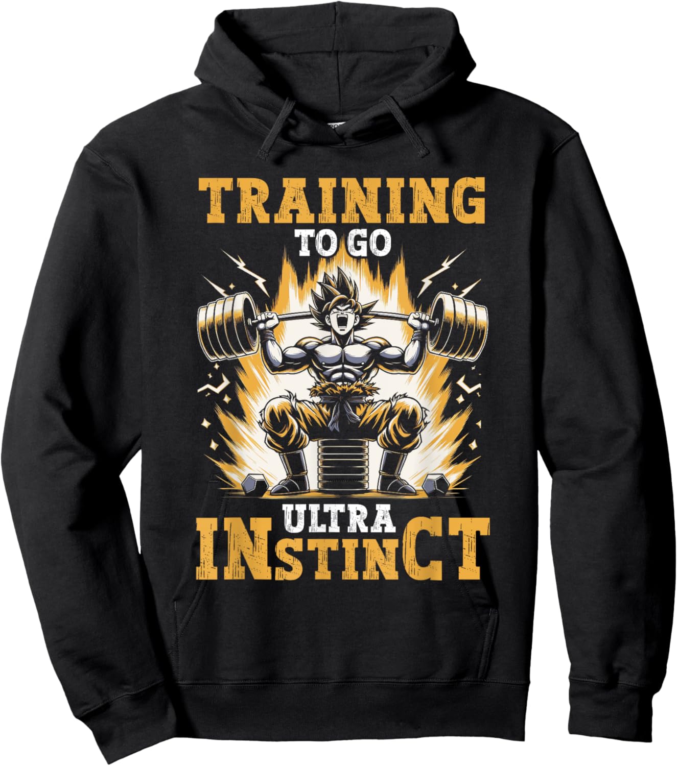 Training To Go Ultra Instinct Gym Weightlifting Bodybuilder Hoodie - Hoodie | Black