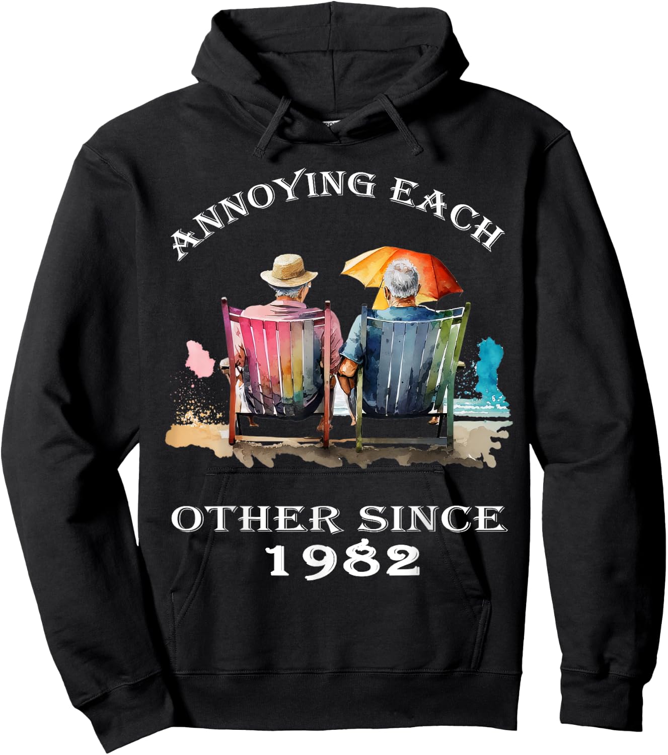 Annoying Each Other Since 1982 Funny Pun Hoodie - Hoodie | Black
