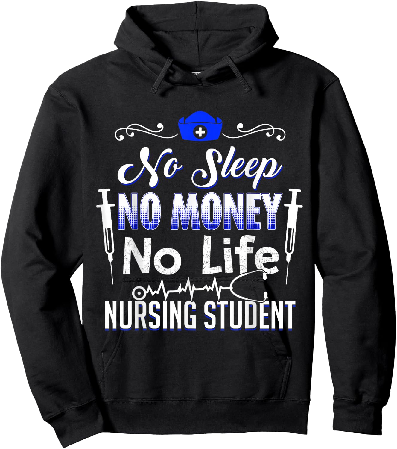 Funny Nursing Student - Future RN LPN Nurse Gift Hoodie - Hoodie | Black